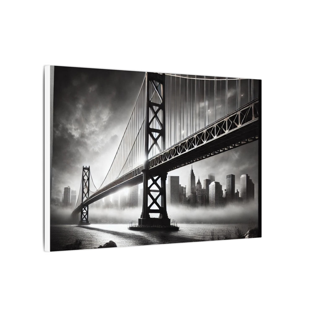 Horizontal Golden Gate Bridge Black & White Wall Art – Dramatic San Francisco Photography Print in Black Frame (2 of 3)
