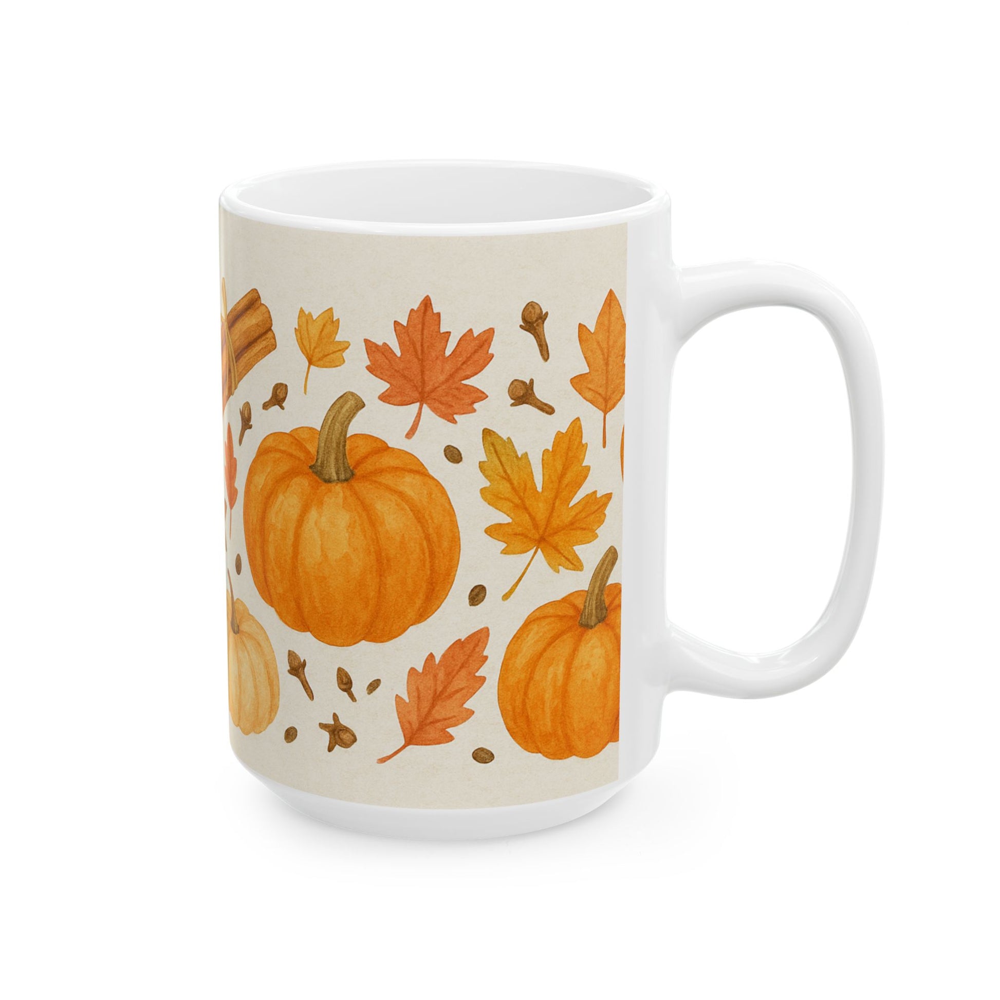Fall Pumpkin Coffee Mug – Autumn Harvest Ceramic Cup for Cozy Drinks