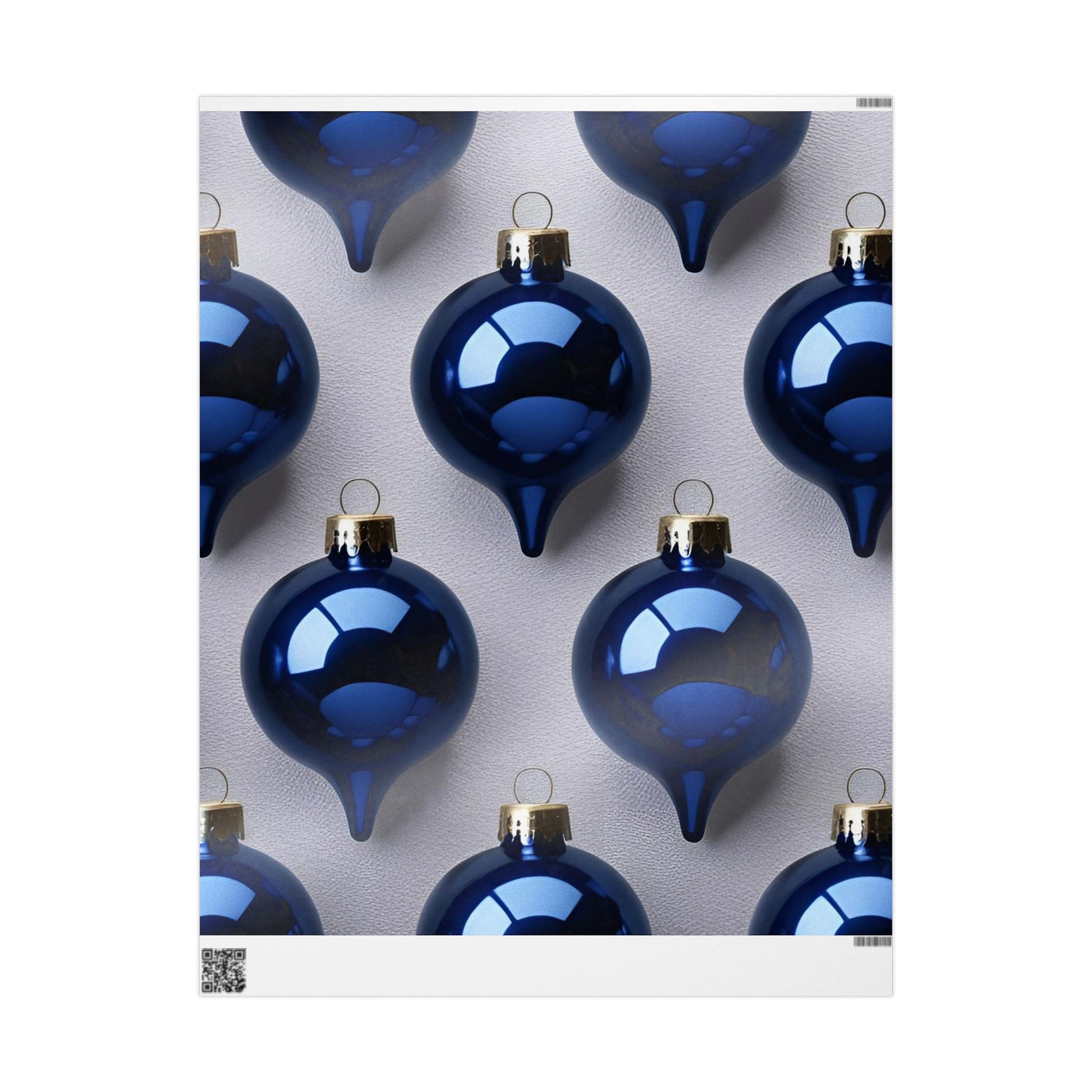 Elegant Blue Ornament Wrapping Paper
