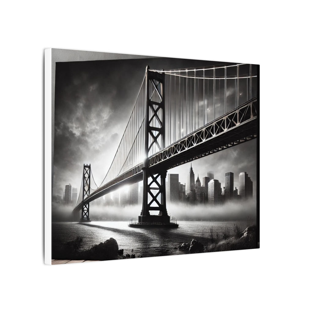 Horizontal Golden Gate Bridge Black & White Wall Art – Dramatic San Francisco Photography Print in Black Frame (2 of 3)