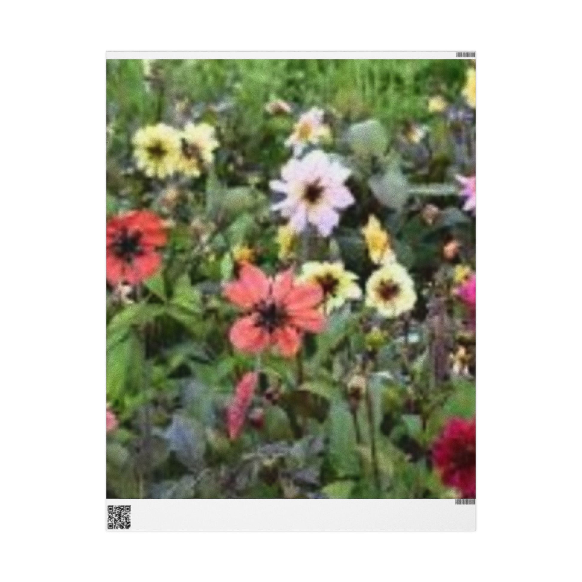 Field of Flowers Wrapping Sheet Papers for Special Occasions