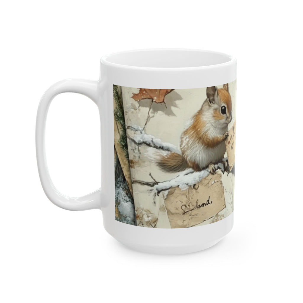 Whispers of Winter – Woodland Squirrel Mug | Cozy Christmas Drinkware by Paper Pleasures - Adorable Nature-Inspired Design