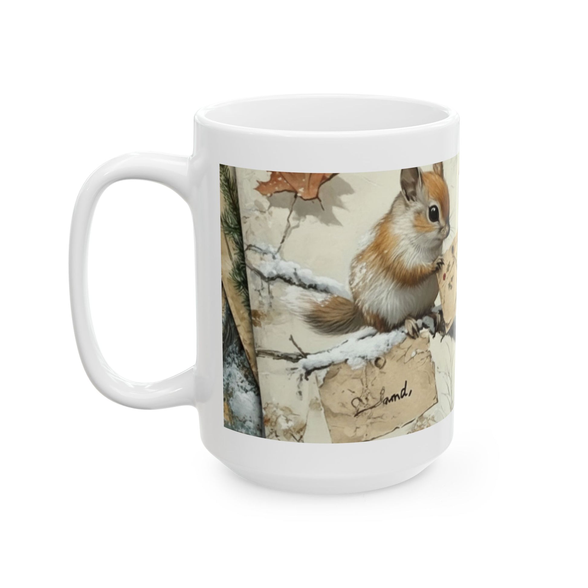 Whispers of Winter – Woodland Squirrel Mug | Cozy Christmas Drinkware by Paper Pleasures - Adorable Nature-Inspired Design