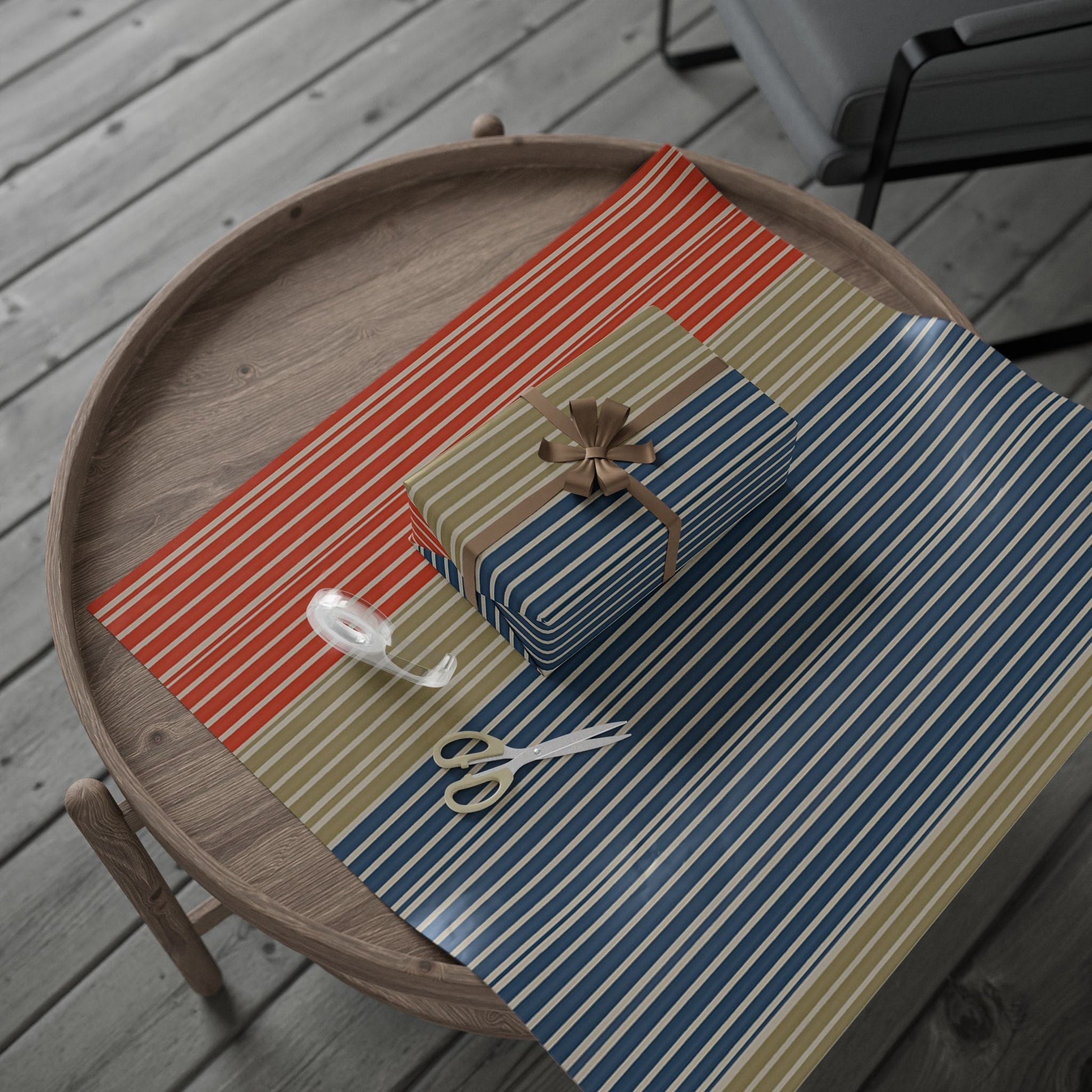 Elegant Striped Wrapping Paper Roll - Perfect for Holidays & Celebrations