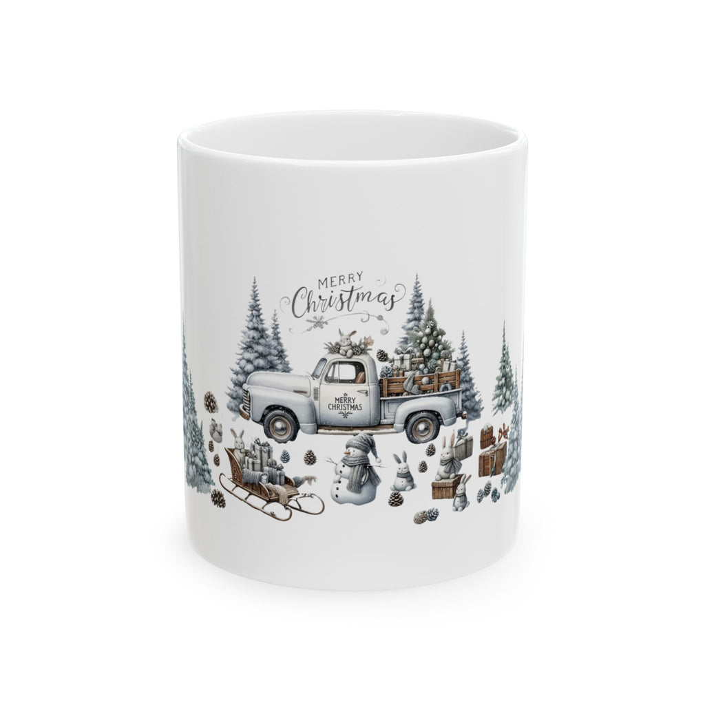 Whispers of Winter – Merry Christmas Truck Mug | Festive Vintage Holiday Drinkware by Paper Pleasures