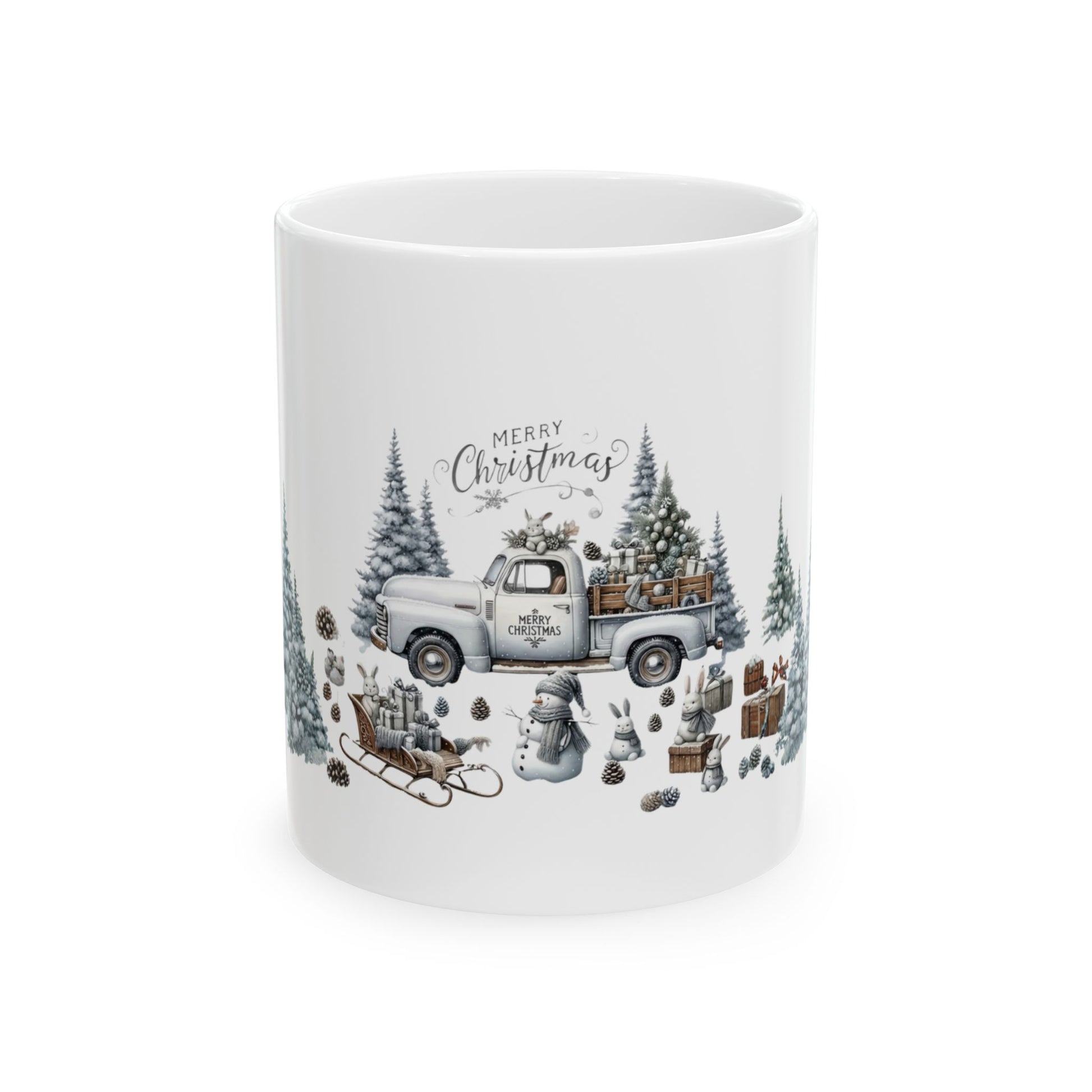 Whispers of Winter – Merry Christmas Truck Mug | Festive Vintage Holiday Drinkware by Paper Pleasures