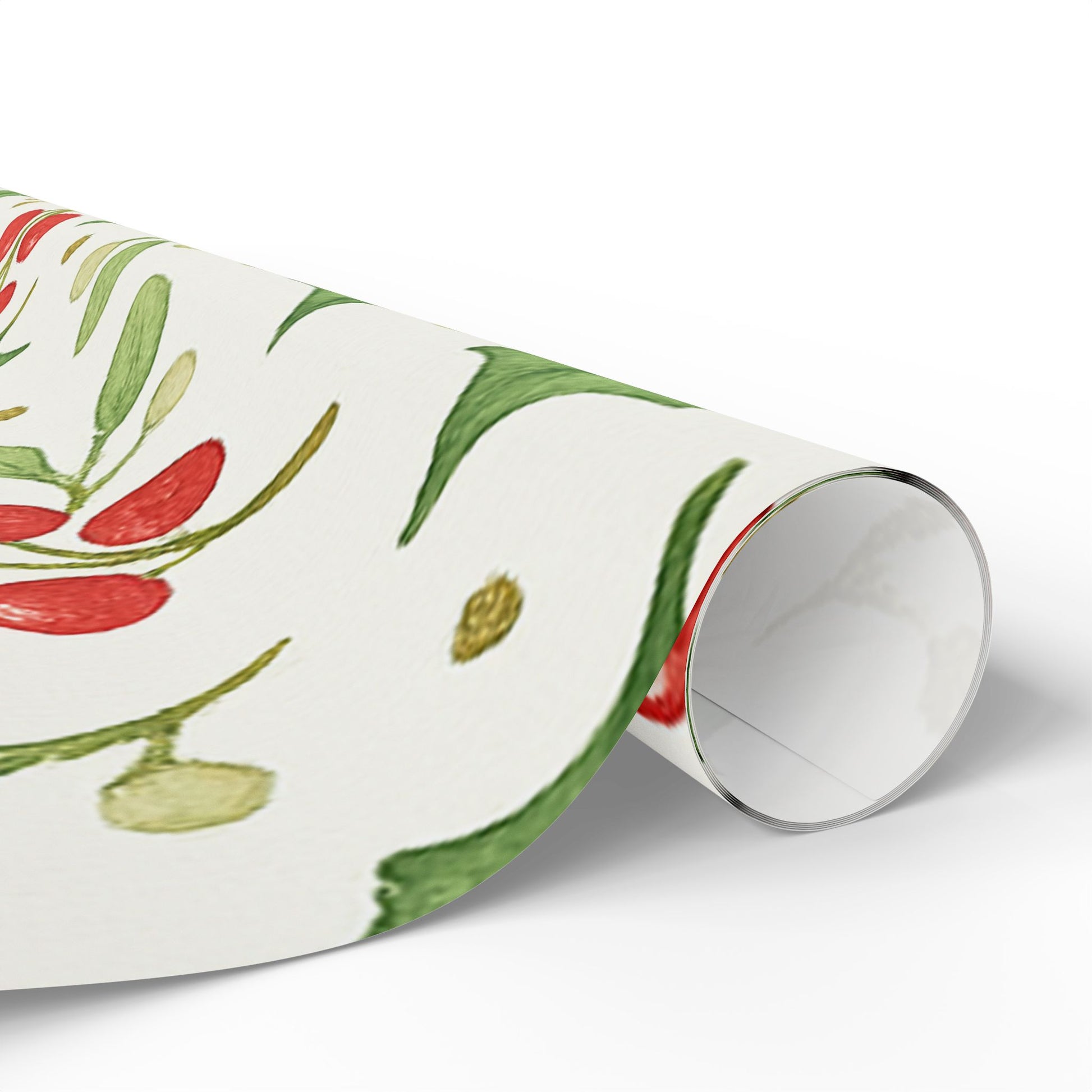 Festive Wrapping Paper, Holly Holiday Gift Wrap, Eco-Friendly Wrapping, Christmas Gift Wrap, Floral Wrapping Paper, Seasonal Decor