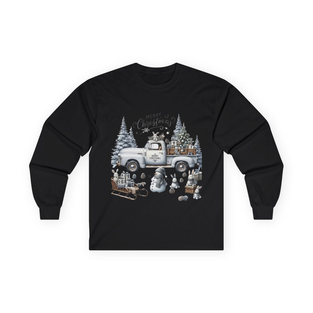 Whispers of Winter – Merry Christmas Truck T-Shirt Long Sleeve Tee