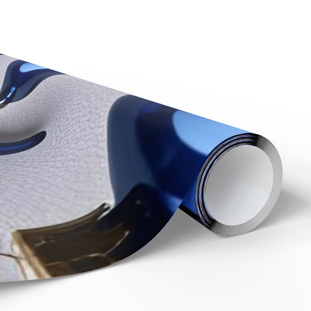 Elegant Blue Ornament Wrapping Paper