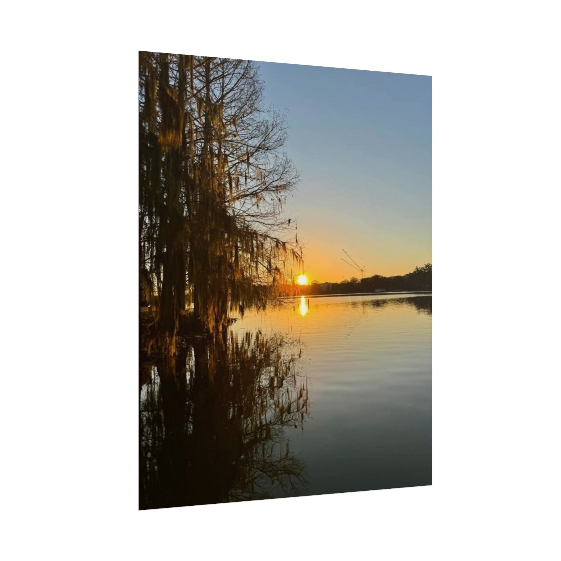 Serene Sunset Rolled Poster - Tranquil Nature Wall Art for Home Decor