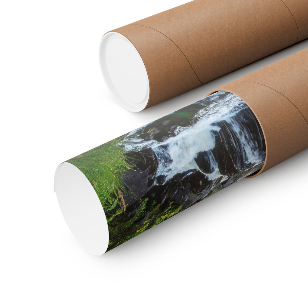 Nature-Inspired Matte Vertical Posters - Tranquil Waterfall Art for Home Decor