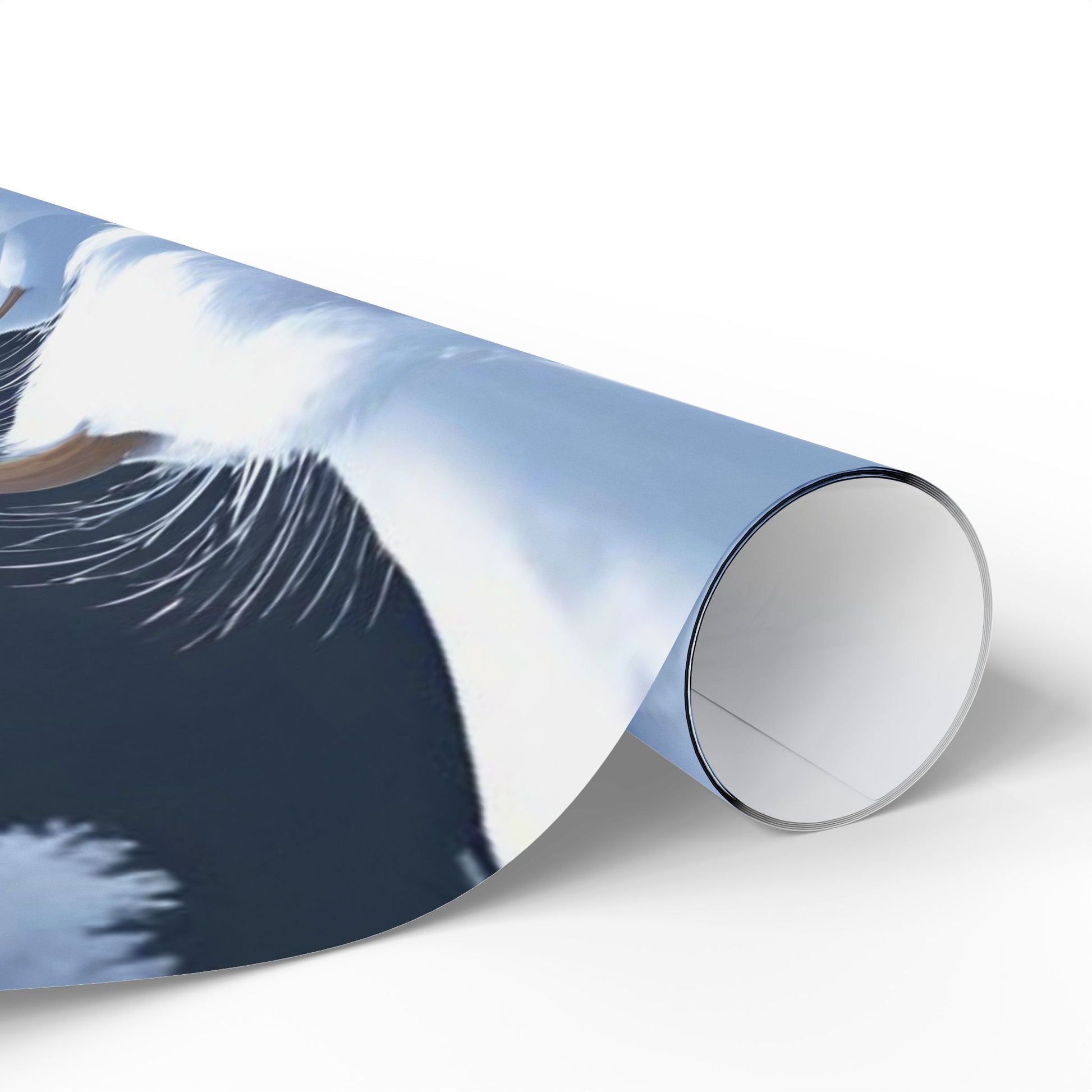 Winter Wonderland Forest Wrapping Paper – Snowy Trees and Falling Snowflakes
