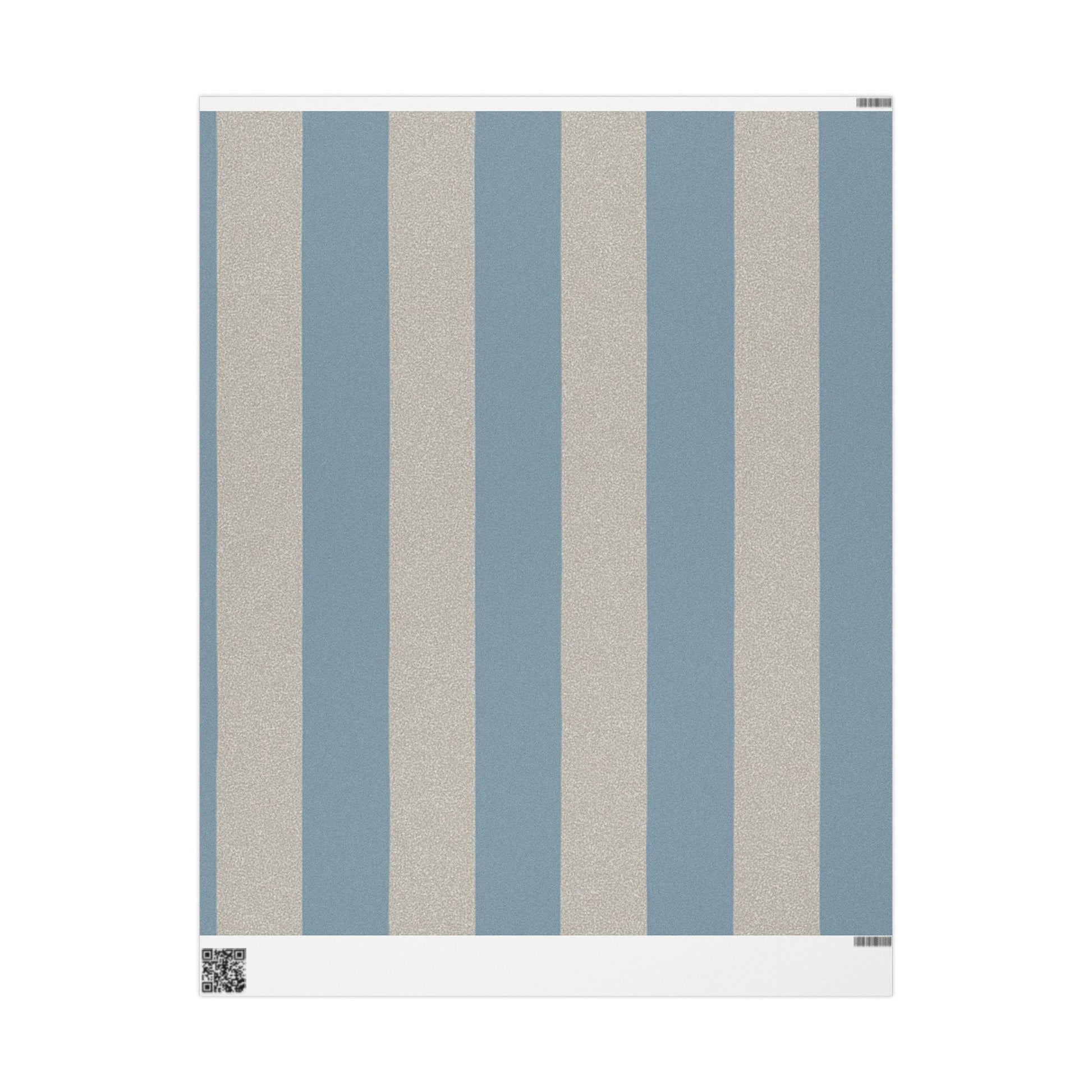 Blue and Beige Striped Wrapping Paper for Elegant Gift Presentation