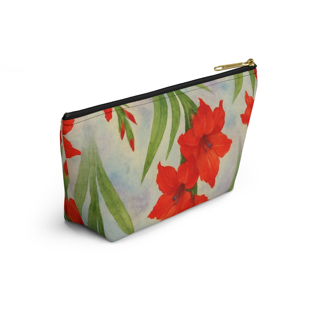 Floral Accessory Pouch – Vibrant Gladiolus Design