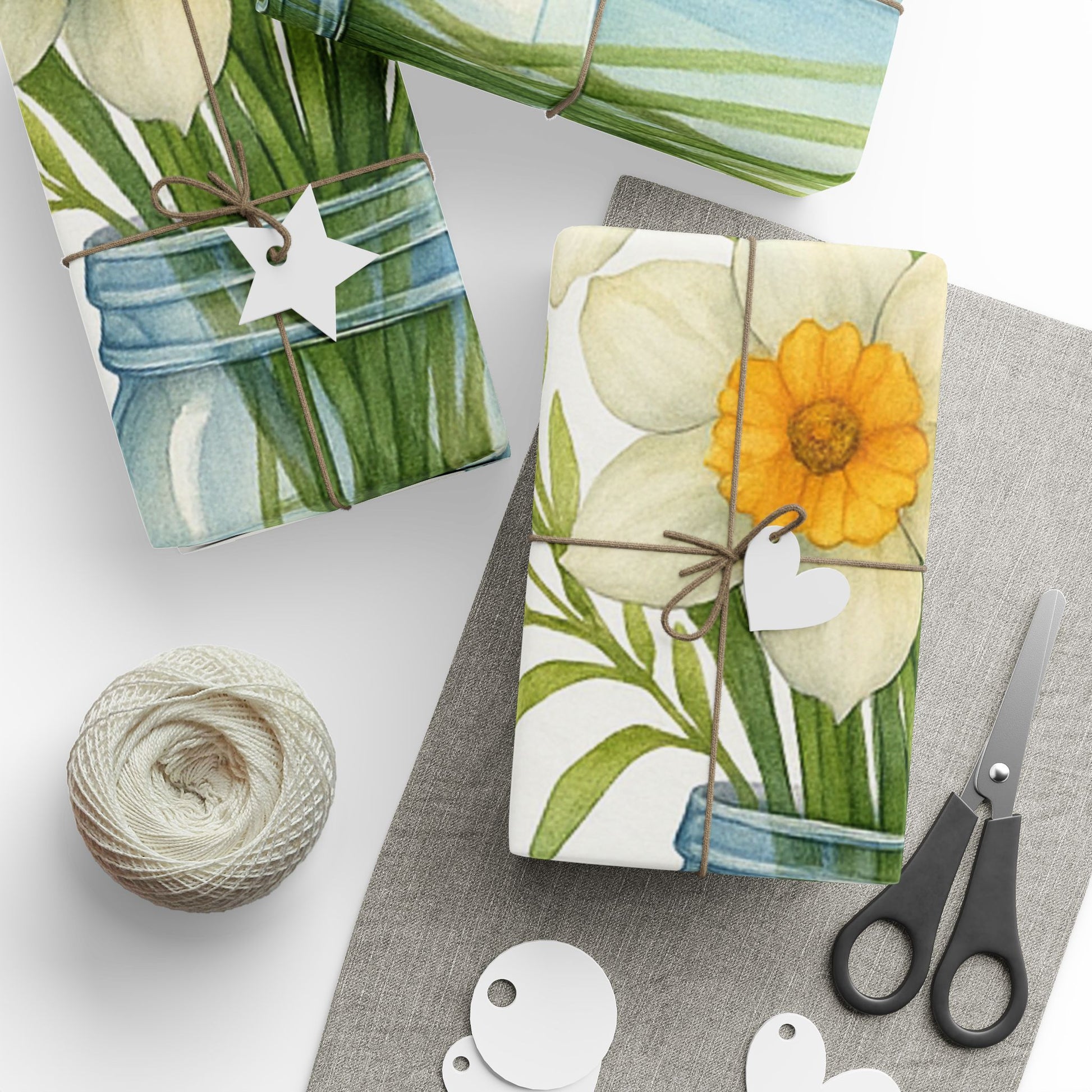 Floral Gift Wrapping Paper - Spring Bouquet Designs for Celebrations