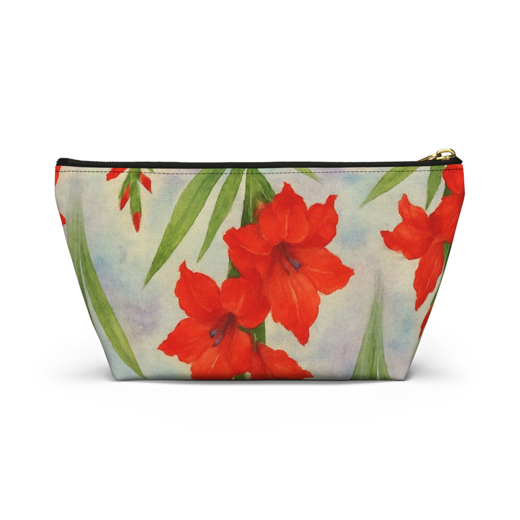 Floral Accessory Pouch – Vibrant Gladiolus Design