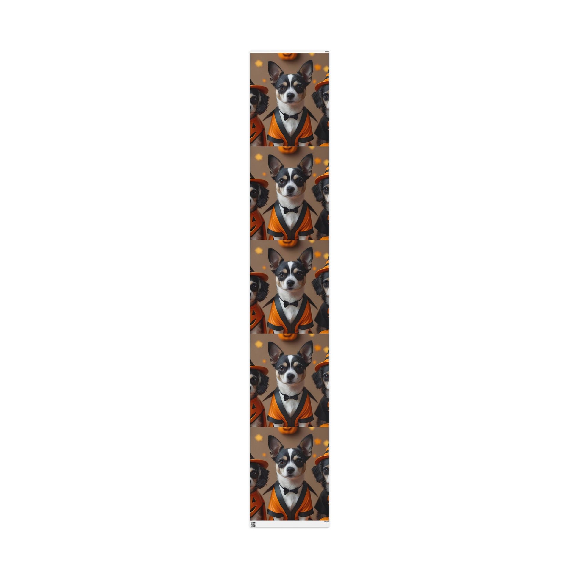 Chihuahua Gift Wrap in Festive Costumes - Halloween Dog Wrapping Paper