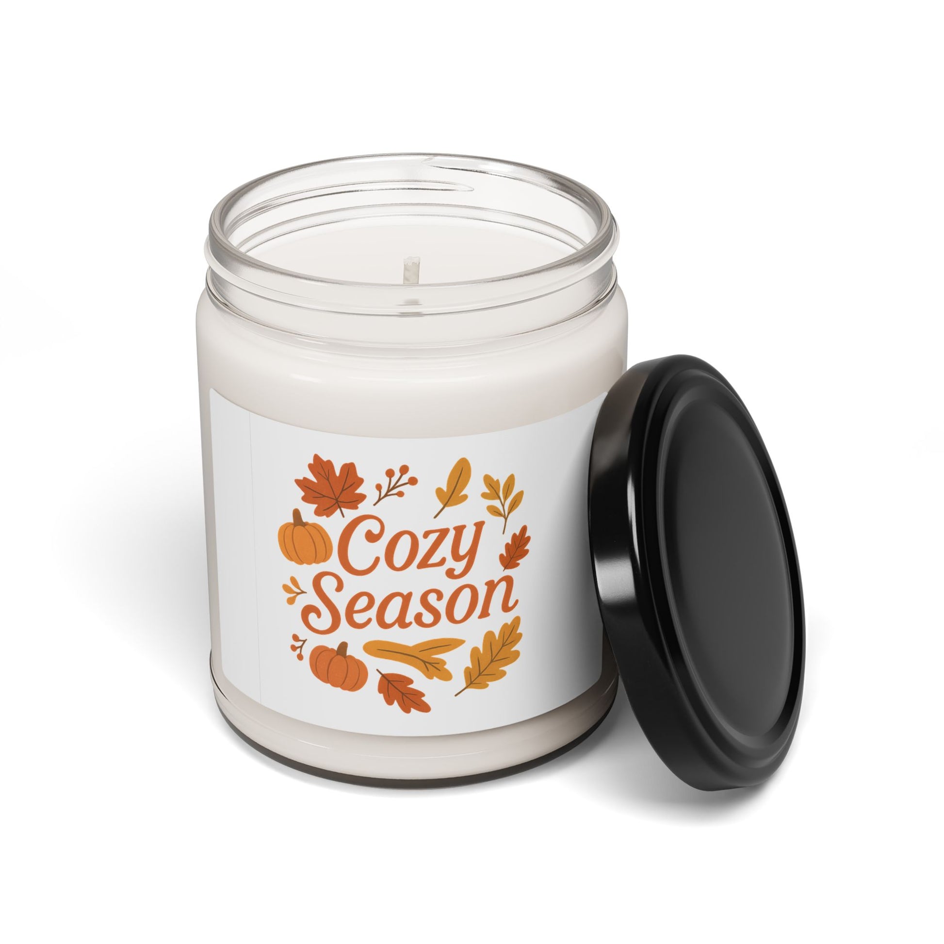 Cozy Season Autumn Candle – Pumpkin Spice Fall Leaves Jar Candle Gift