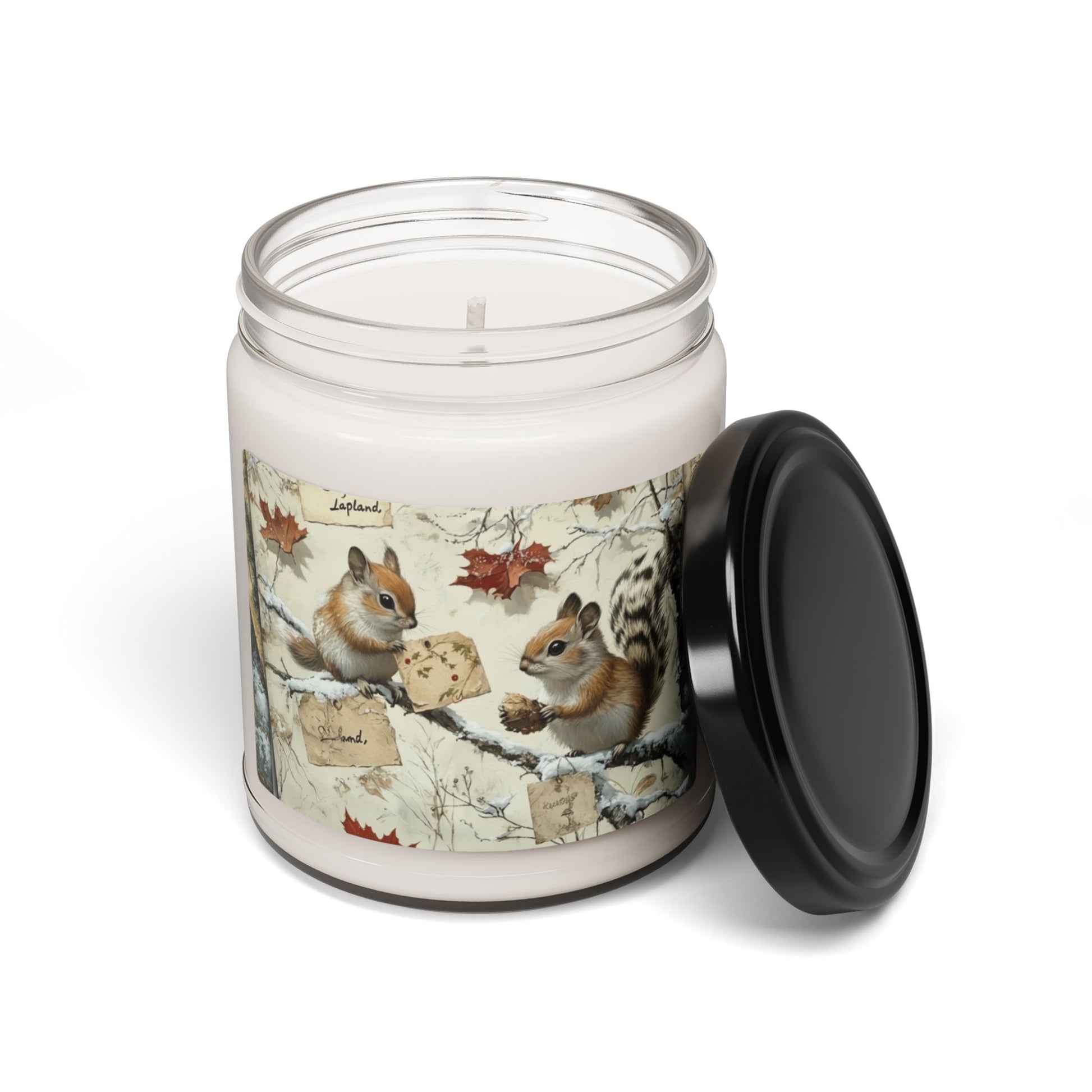 Whispers of Winter – Woodland Squirrel Candle | Cozy Holiday Home Fragrance by Paper Pleasures