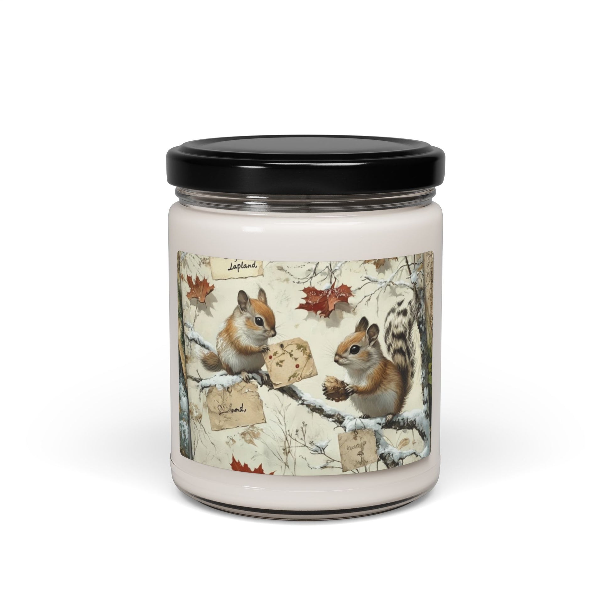 Whispers of Winter – Woodland Squirrel Candle | Cozy Holiday Home Fragrance by Paper Pleasures