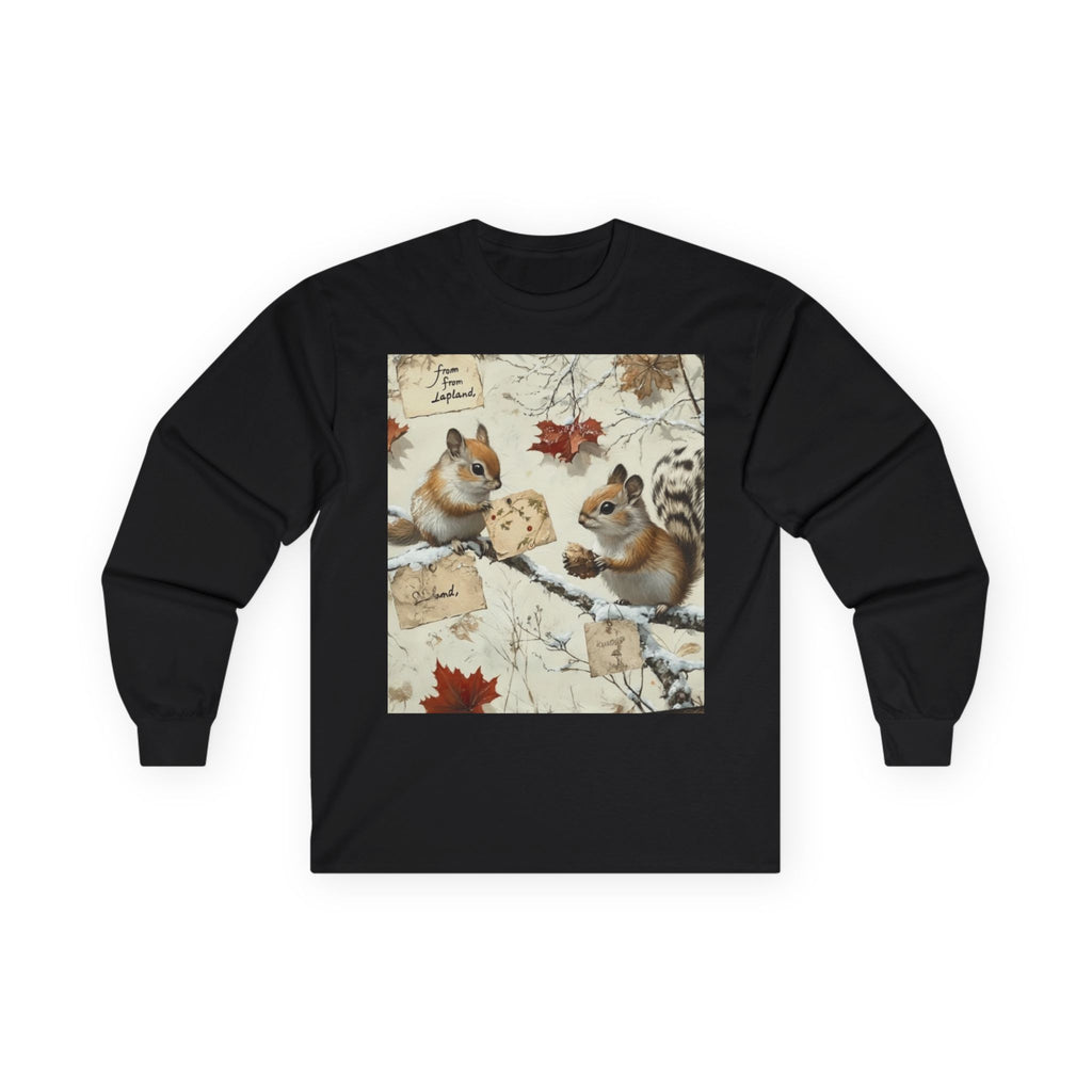 Whispers of Winter - Autumn Squirrel Long Sleeve Tee