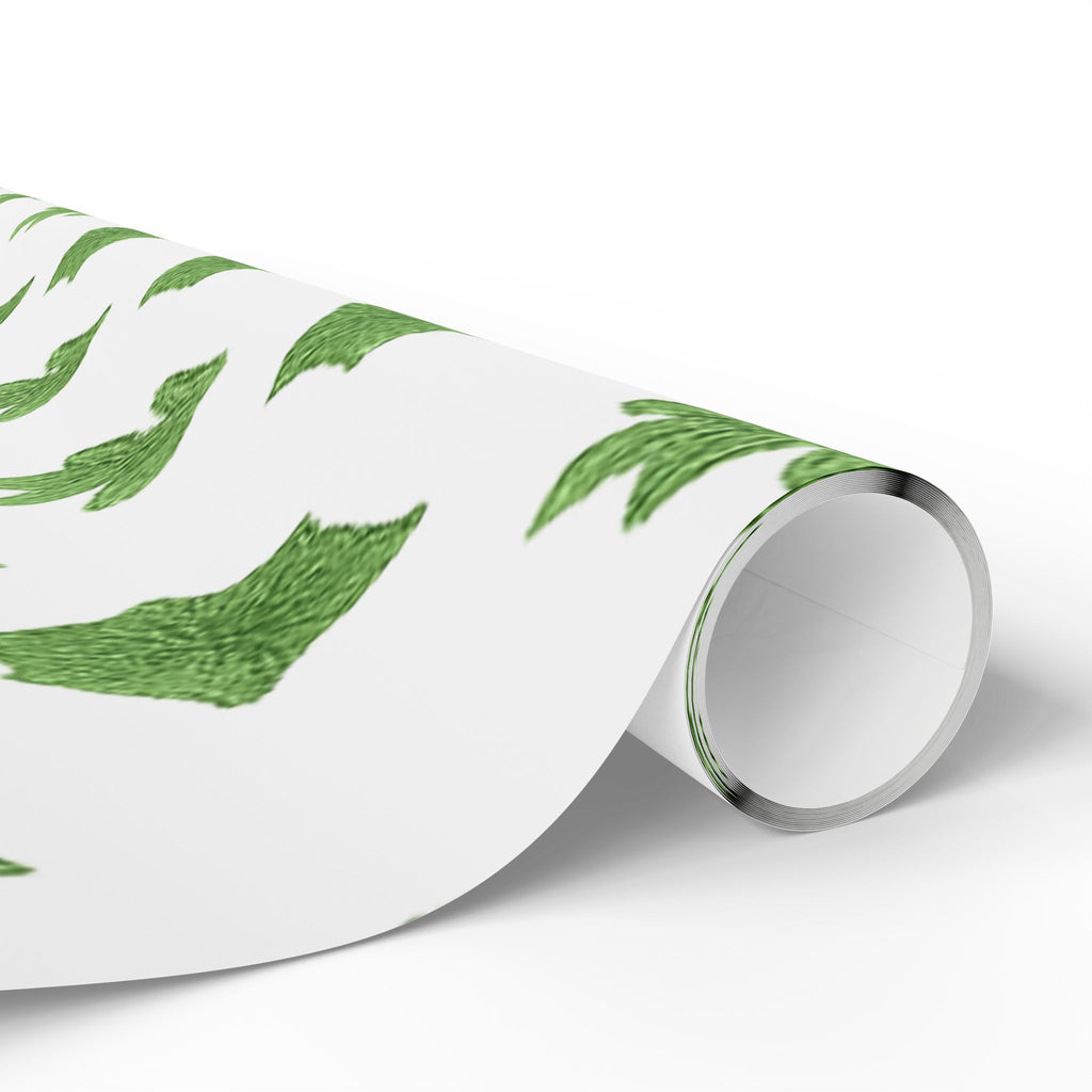 Green Leaf Wrapping Paper, Eco-Friendly Gift Wrap, Botanical Print Gift Wrap, Birthday, Holiday, Party Wrapping, Original Design