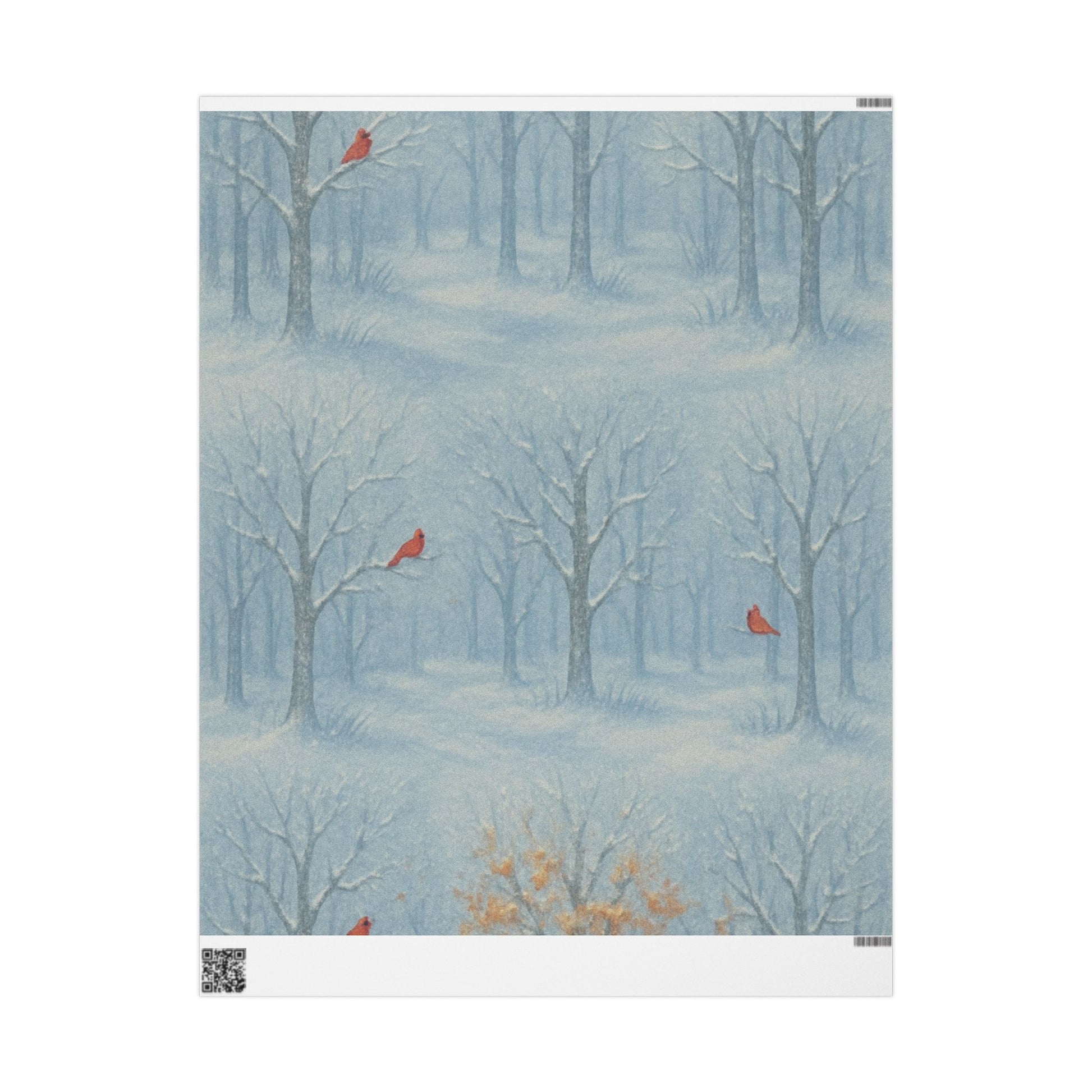 Snowy Forest Wrapping Paper - Winter Holiday Gift Wrap
