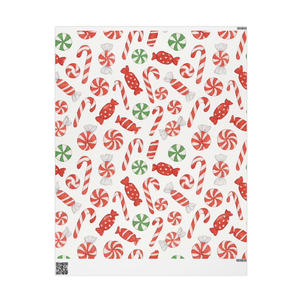 Candy Cane Wrapping Paper, Holiday Gift Wrap, Festive Decor, Christmas Gift Wrapping, Seasonal Wrapping Paper