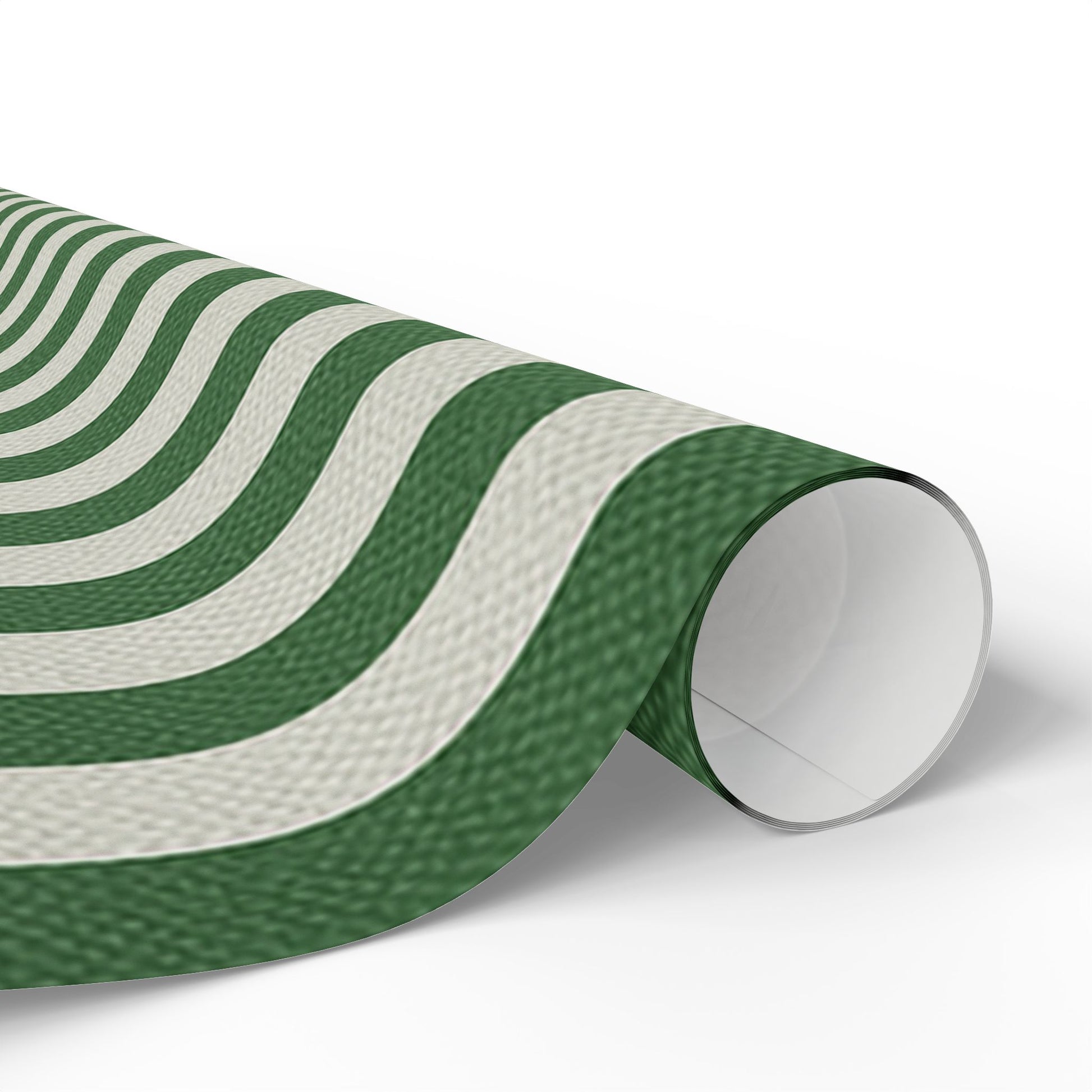 Elegant Green Striped Wrapping Paper for Holidays & Celebrations