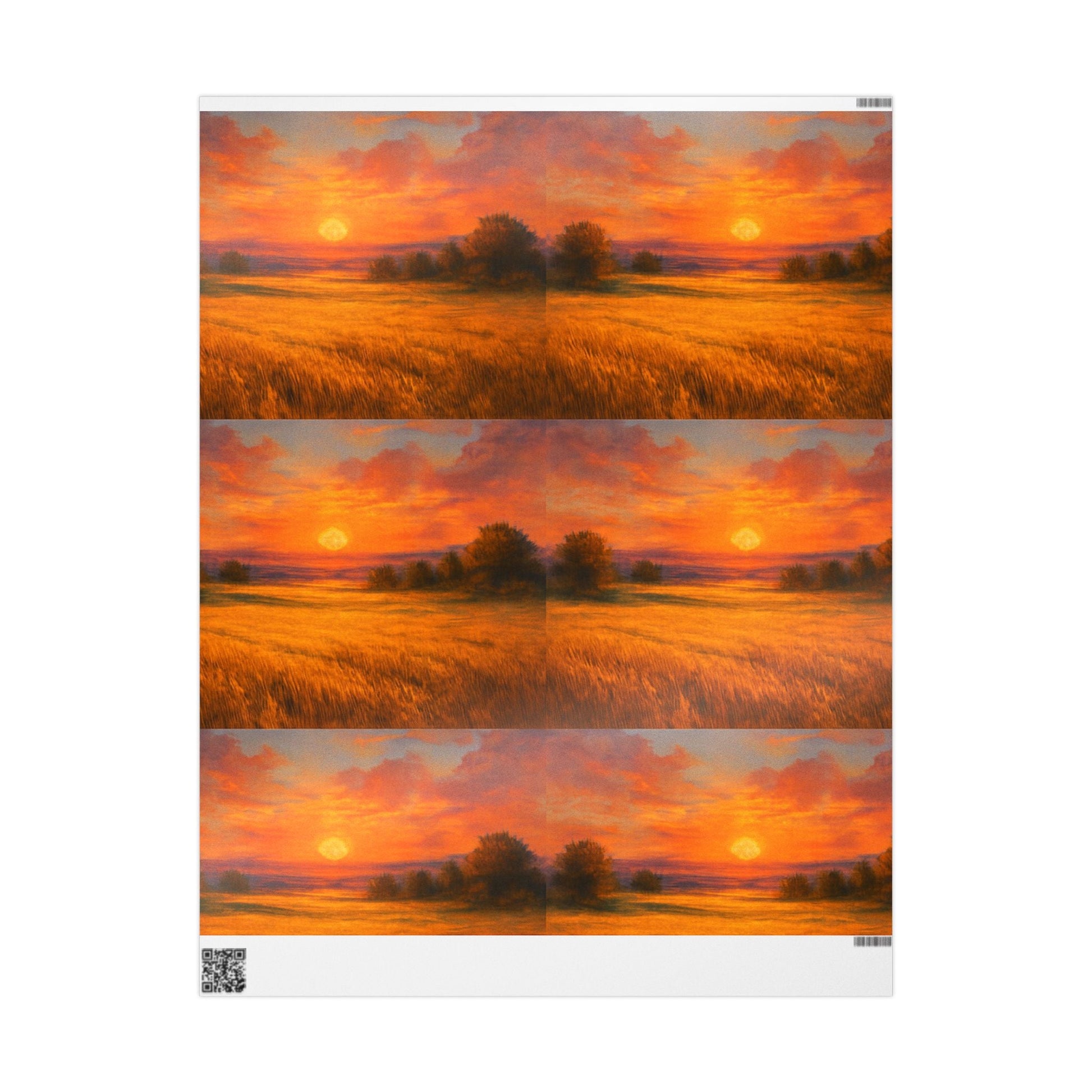 Bold Beautiful Red Sunset, a statement Wrapping Paper