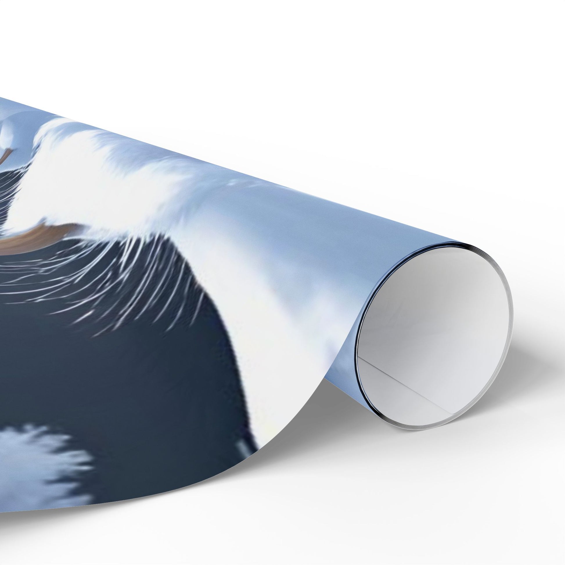 Winter Wonderland Forest Wrapping Paper – Snowy Trees and Falling Snowflakes