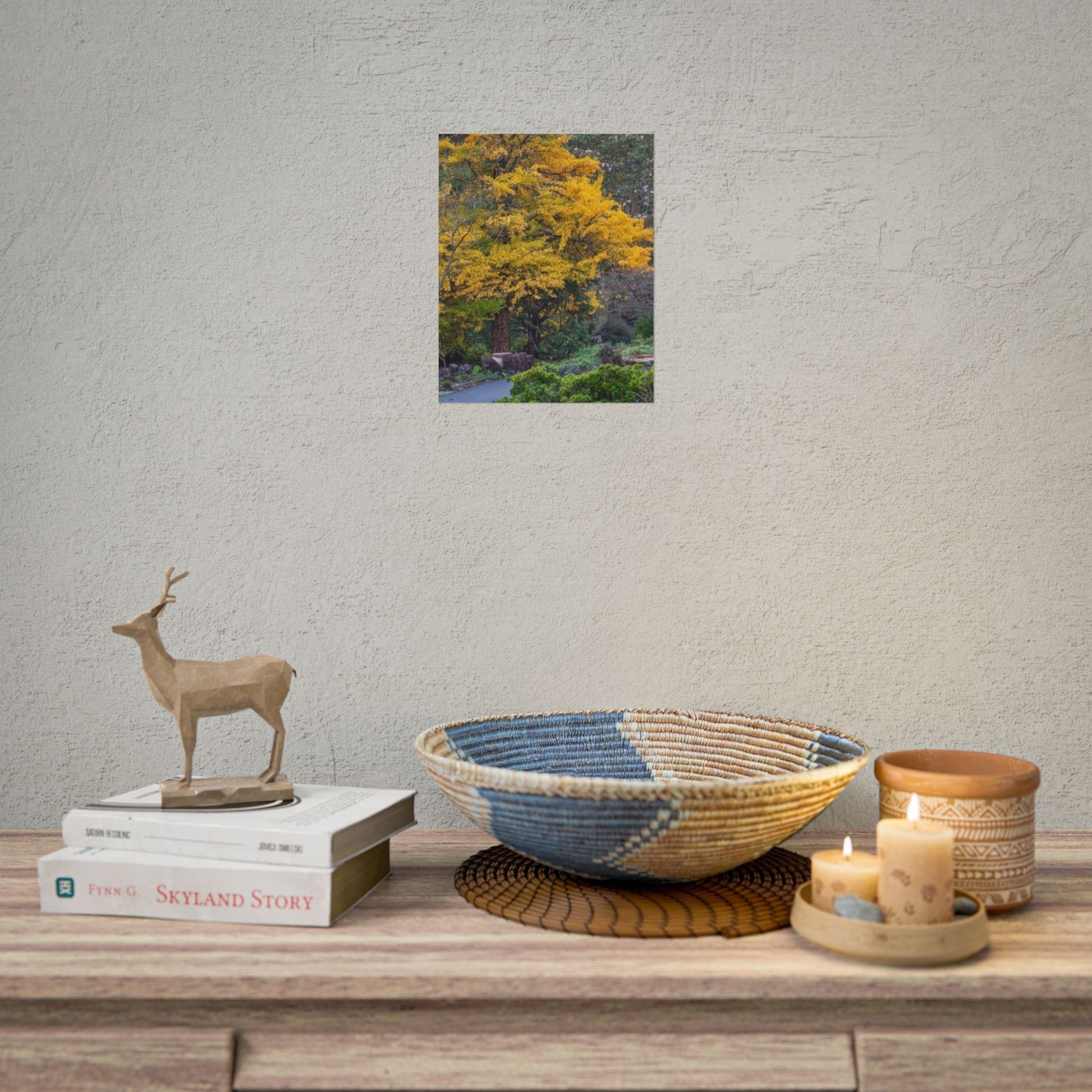 Golden Autumn Tree Rolled Poster Nature Wall Art Print