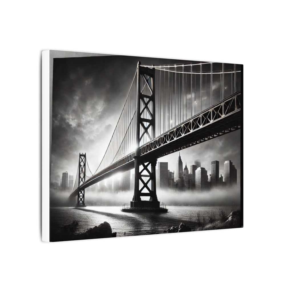 Horizontal Golden Gate Bridge Black & White Wall Art – Dramatic San Francisco Photography Print in Black Frame (2 of 3)