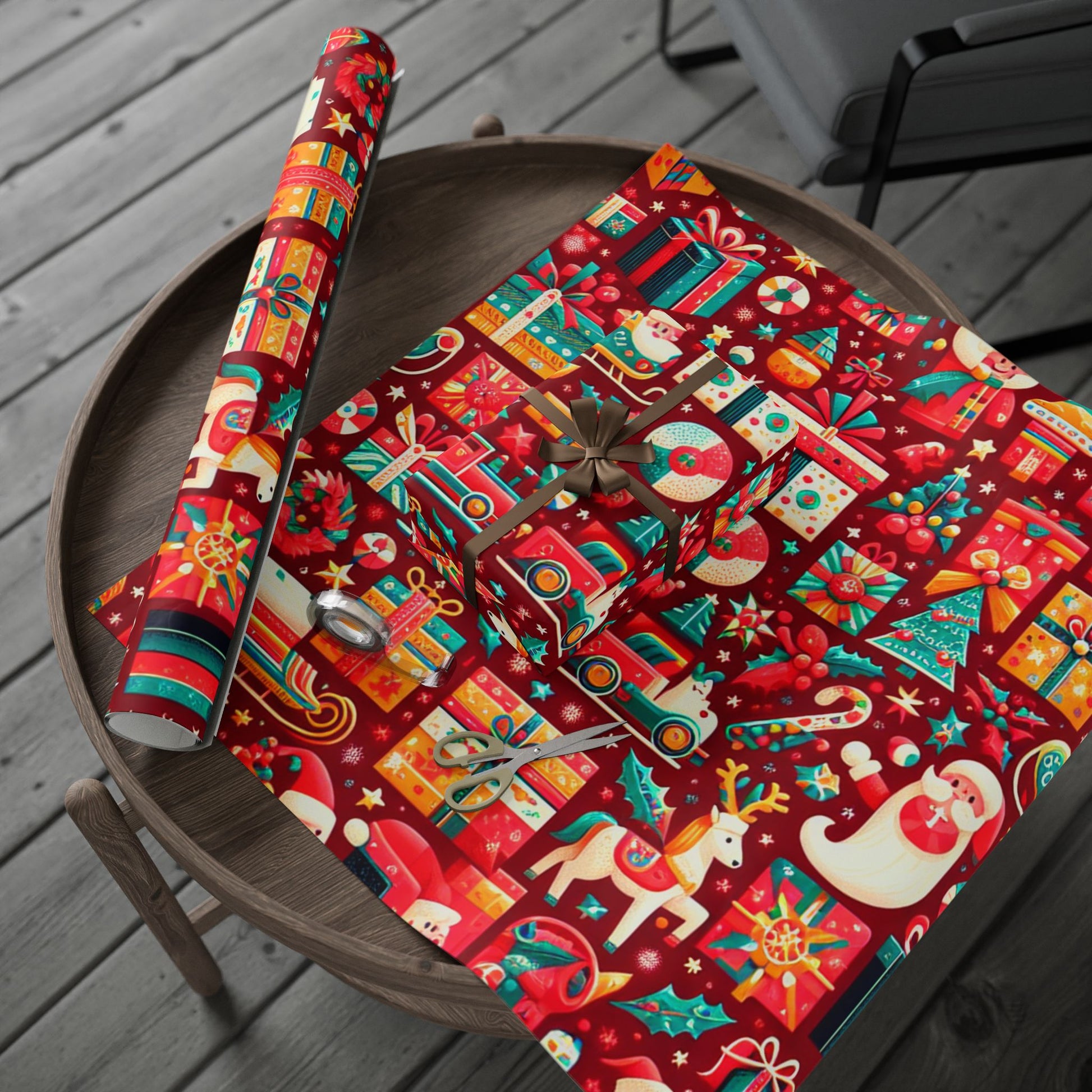 Festive Wrapping Paper, Holiday Gift Wrap, Colorful Christmas Wrapping, Birthday Present Wrap, Decorative Gift Wrapping Paper