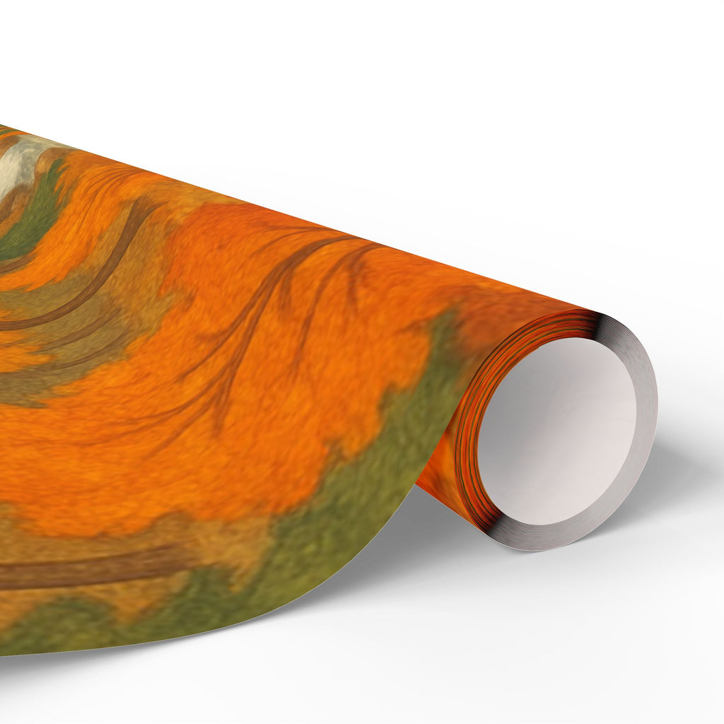 Autumn Floral Wrapping Paper, Seasonal Gift Wrap for Thanksgiving, Eco-Friendly Gift Wrap, Fall Decor, Unique Gift Packaging
