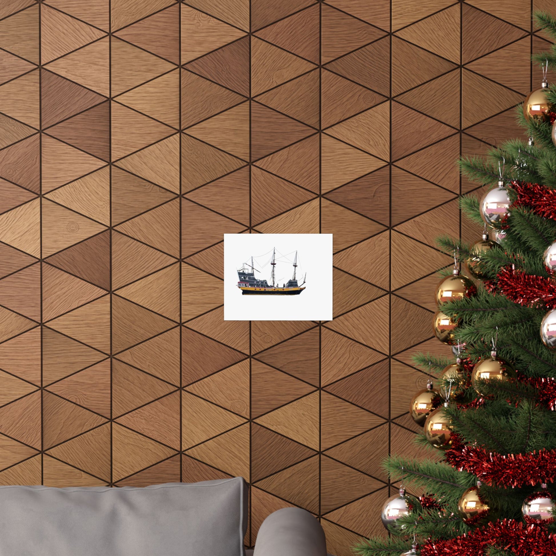 Nautical Pirate Ship Matte Poster - Vintage Maritime Art for Home Decor