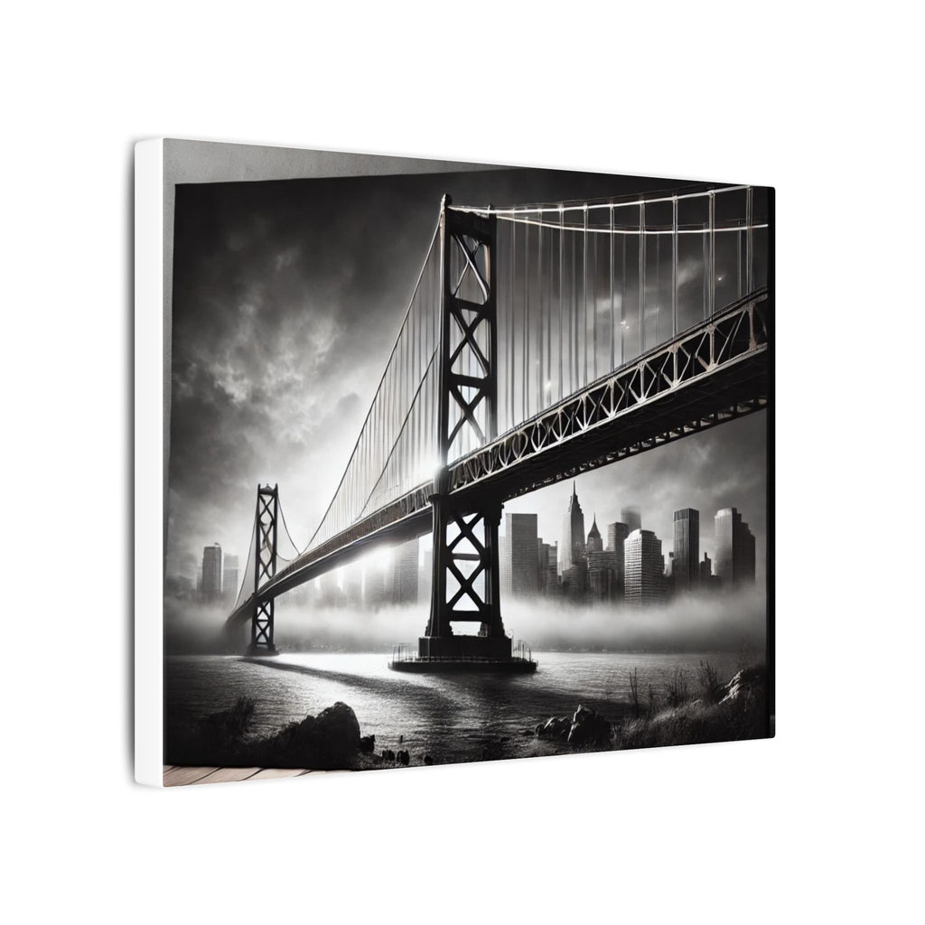 Horizontal Golden Gate Bridge Black & White Wall Art – Dramatic San Francisco Photography Print in Black Frame (2 of 3)