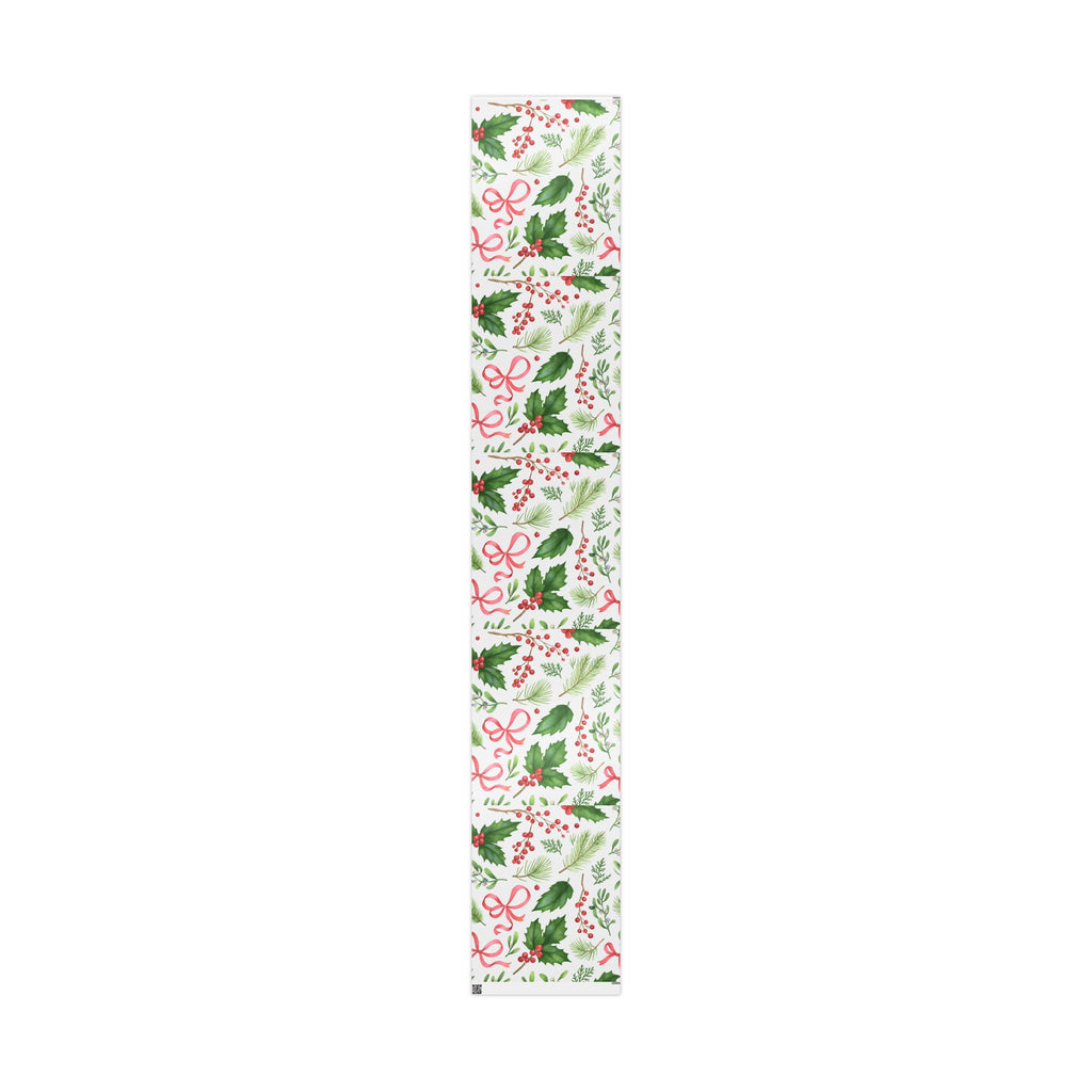 Whispers of Winter Watercolor Holly & Pine Wrapping Paper – Elegant Botanical Christmas Gift Wrap - Ana