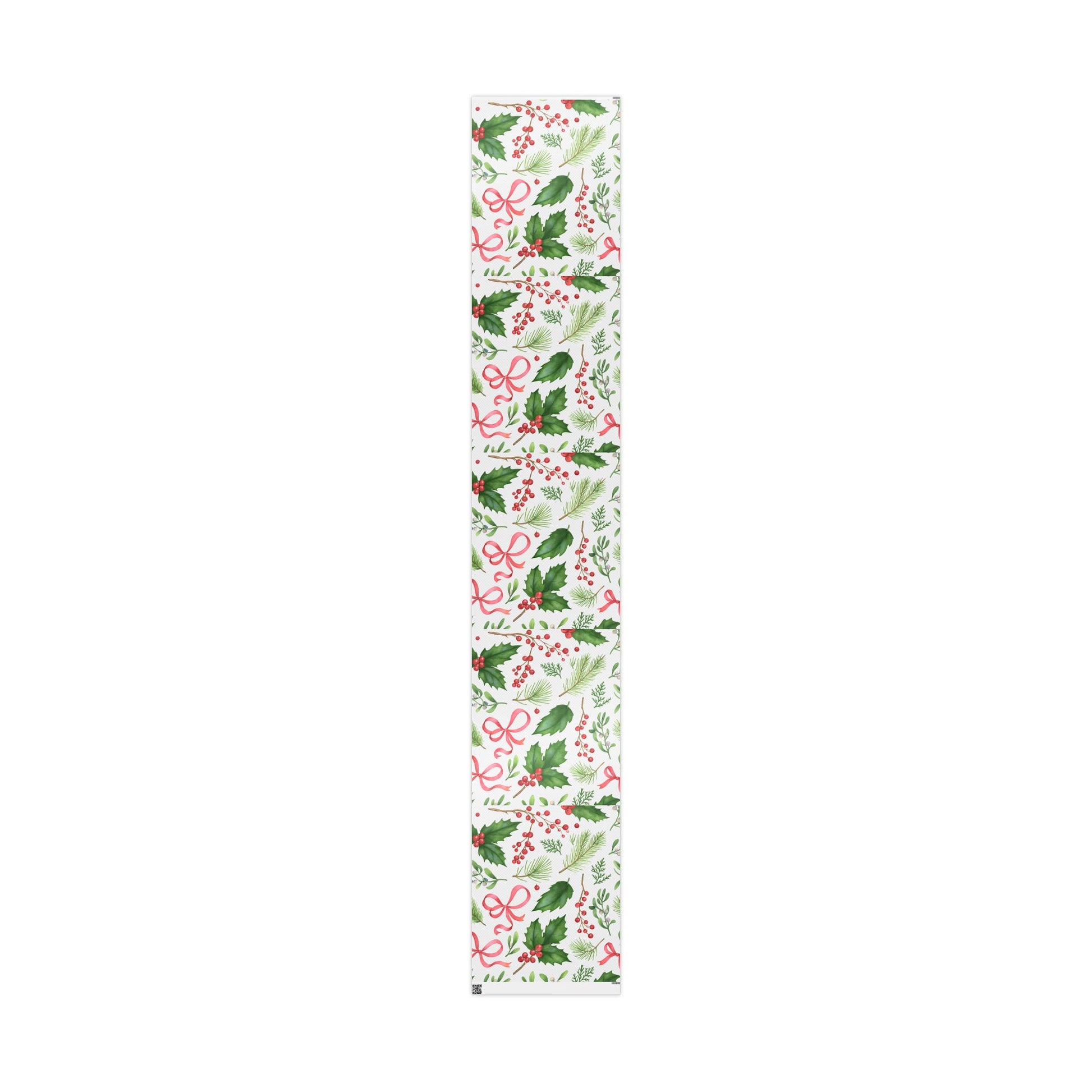 Whispers of Winter Watercolor Holly & Pine Wrapping Paper – Elegant Botanical Christmas Gift Wrap - Ana