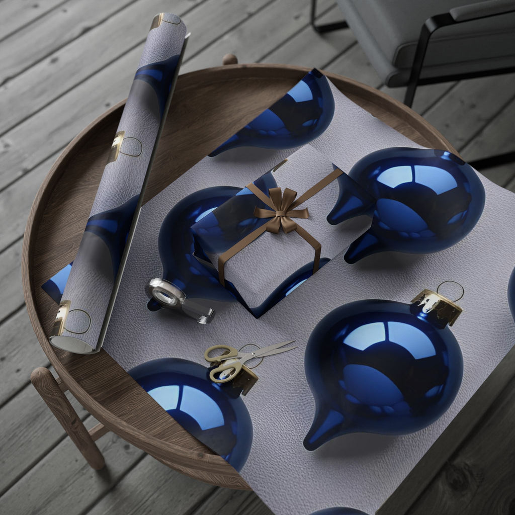 Elegant Blue Ornament Wrapping Paper
