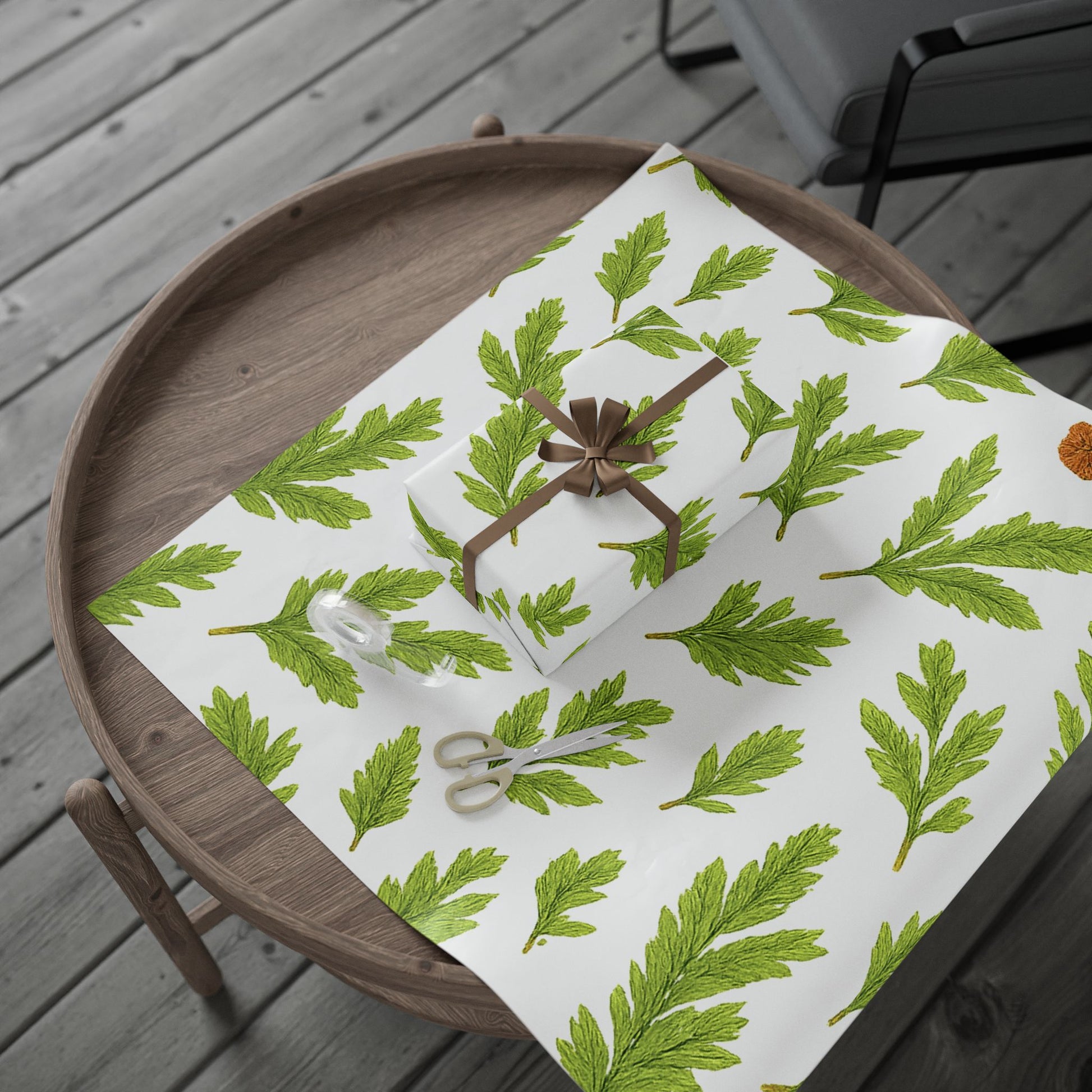 Nature-Inspired Wrapping Paper, Eco-Friendly Gift Wrap, Botanical Print, Perfect for Holidays, Birthdays, and Special Occasions