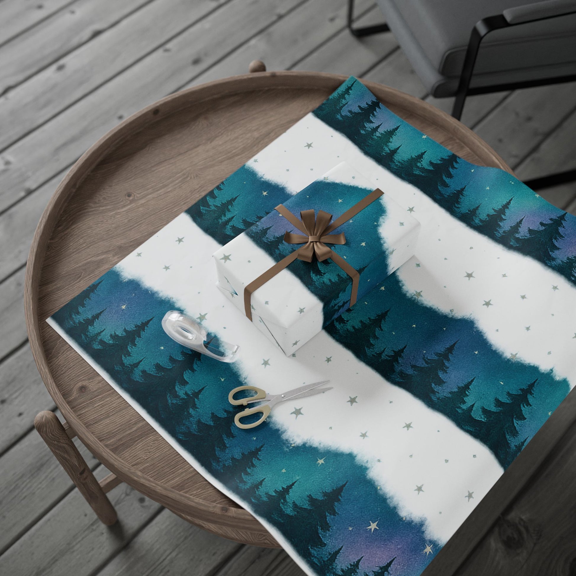 Artistic Wrapping Paper Set, Nature-Inspired Gift Wrap for Holidays, Birthday, Eco-Friendly Present Decor