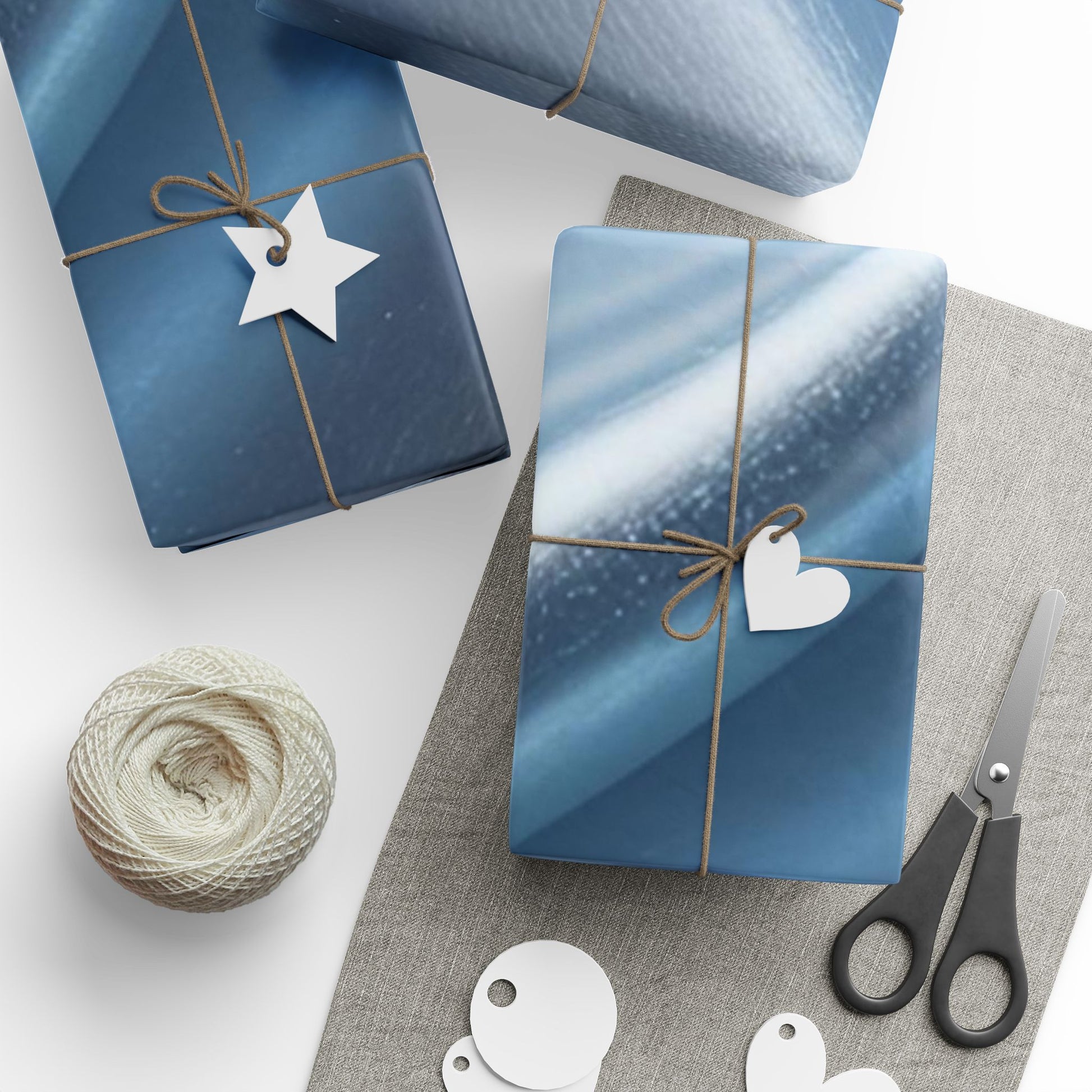 Elegant Blue Satin Wrapping Paper | Luxurious Gift Wrap for All Occasions, Birthday, Wedding, Bridal Shower, Holiday