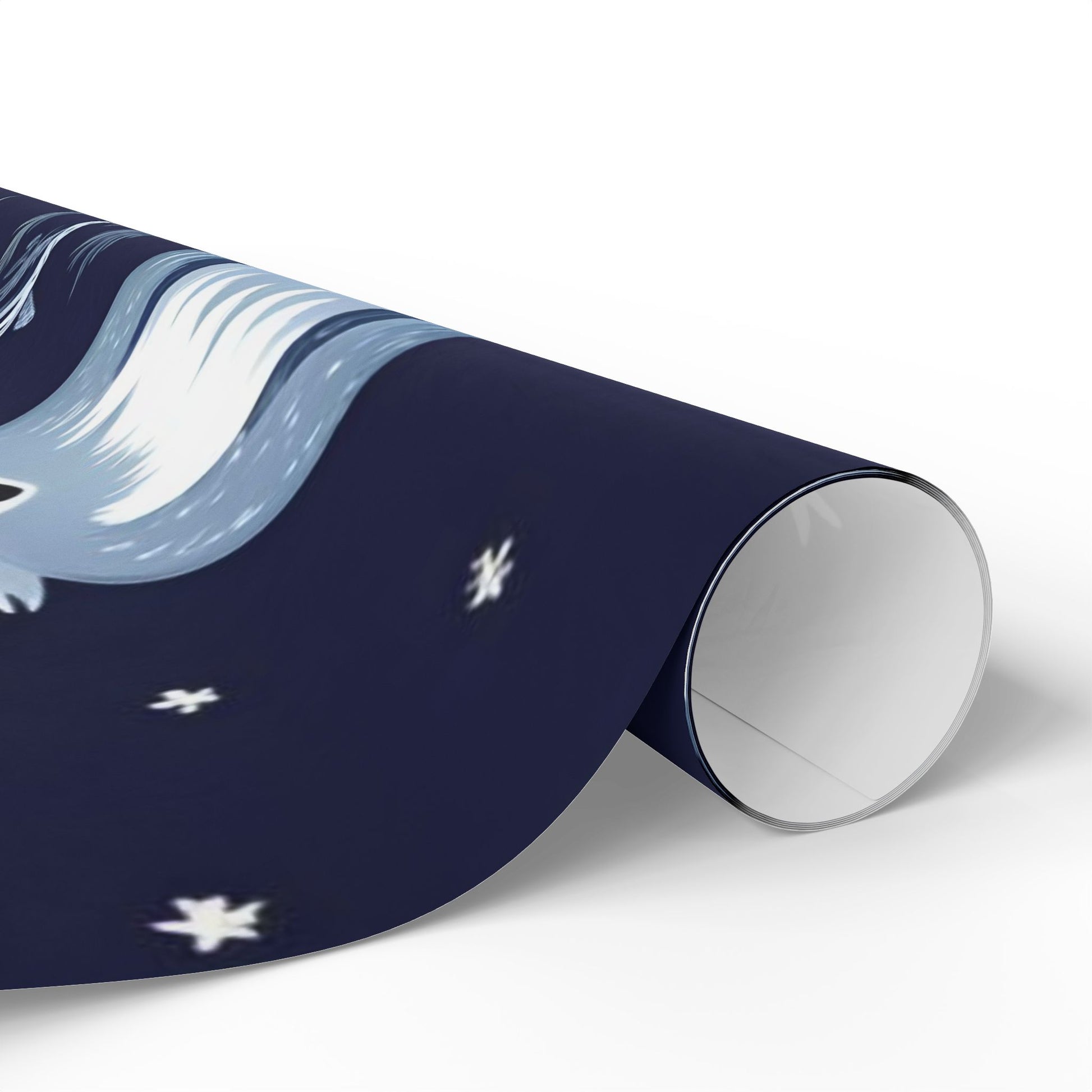 Winter Fox and Owl Wrapping Paper - Fox and Owl Night Forest Wrapping Paper – Cute Woodland Winter Animal Gift Wrap