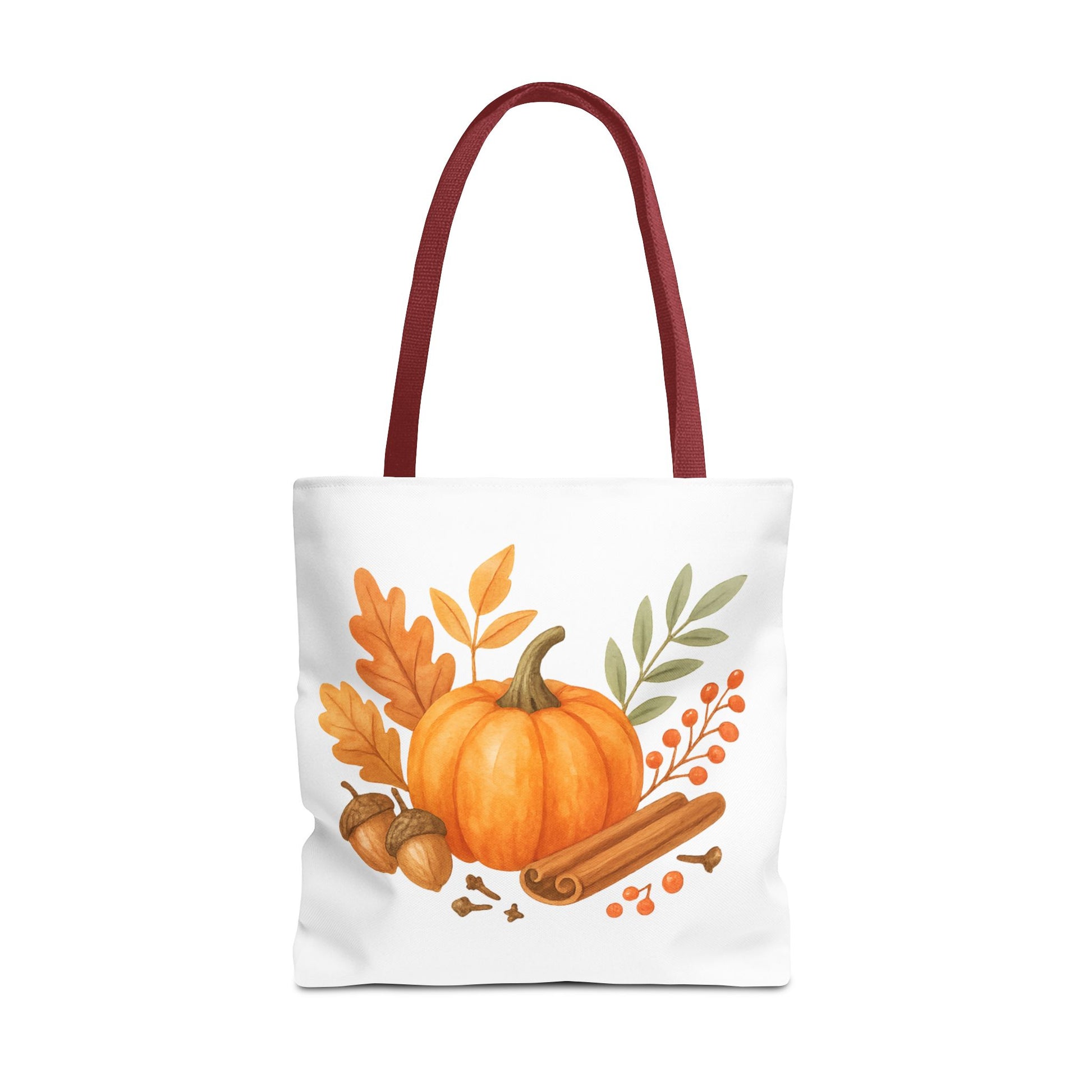 Pumpkin & Autumn Leaves Tote Bag – Fall Market Farmhouse Style Carryall