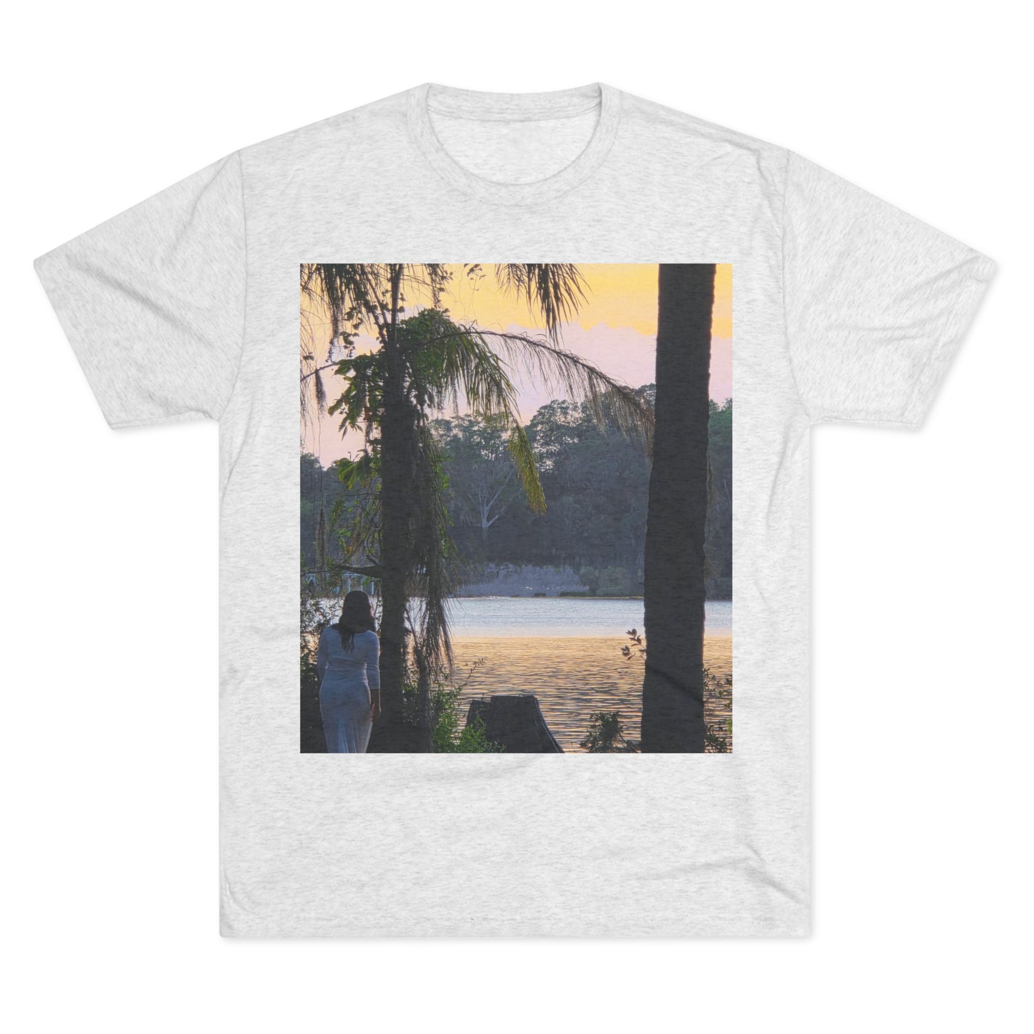 Lady at the Lake, Serenity in White – Nature-Inspired Elegance