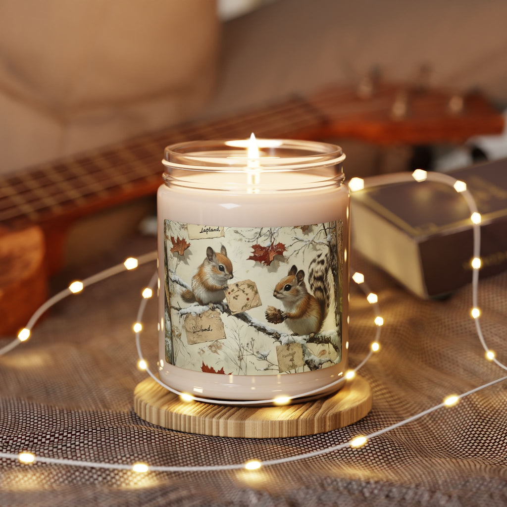 Whispers of Winter – Woodland Squirrel Candle | Cozy Holiday Home Fragrance by Paper Pleasures