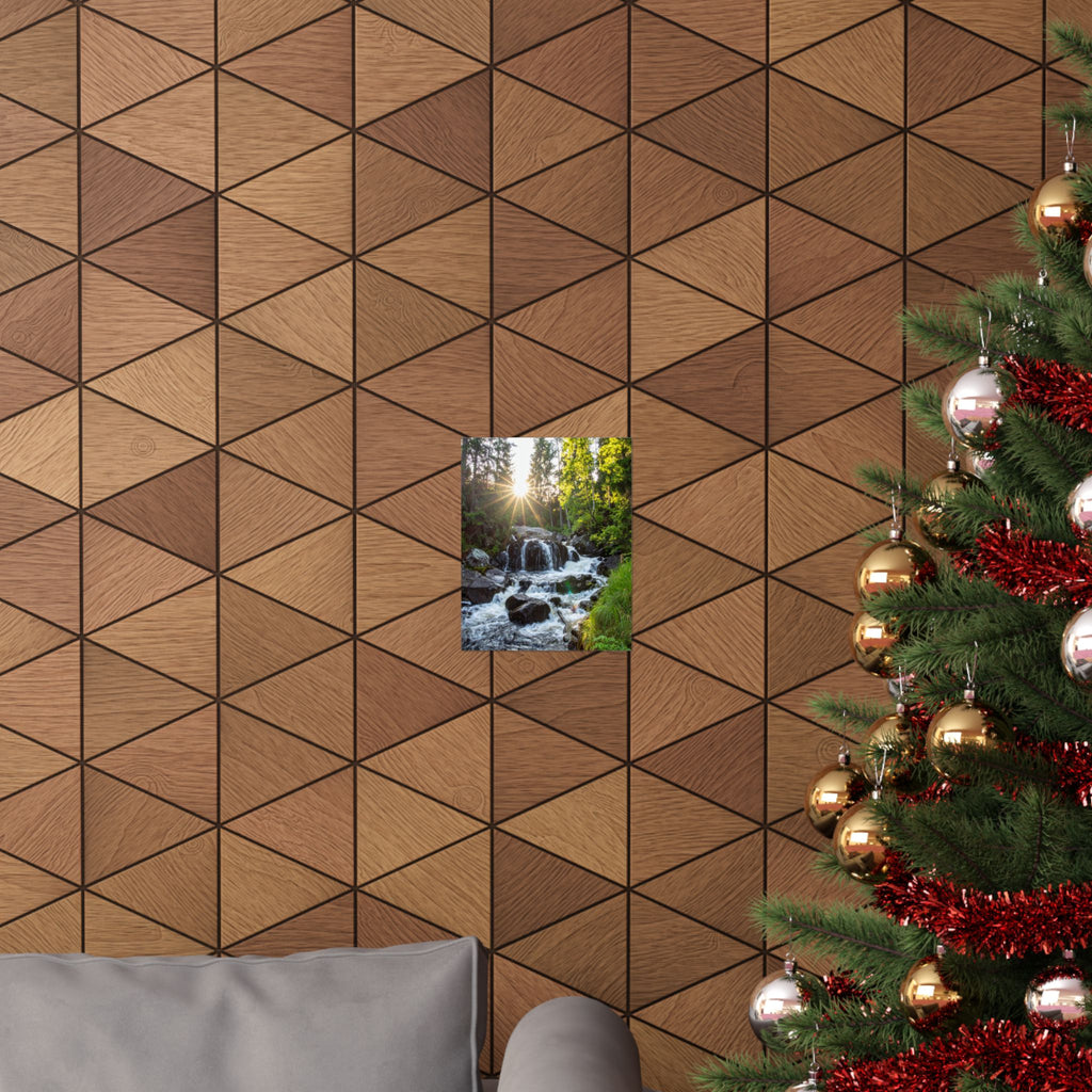 Nature-Inspired Matte Vertical Posters - Tranquil Waterfall Art for Home Decor