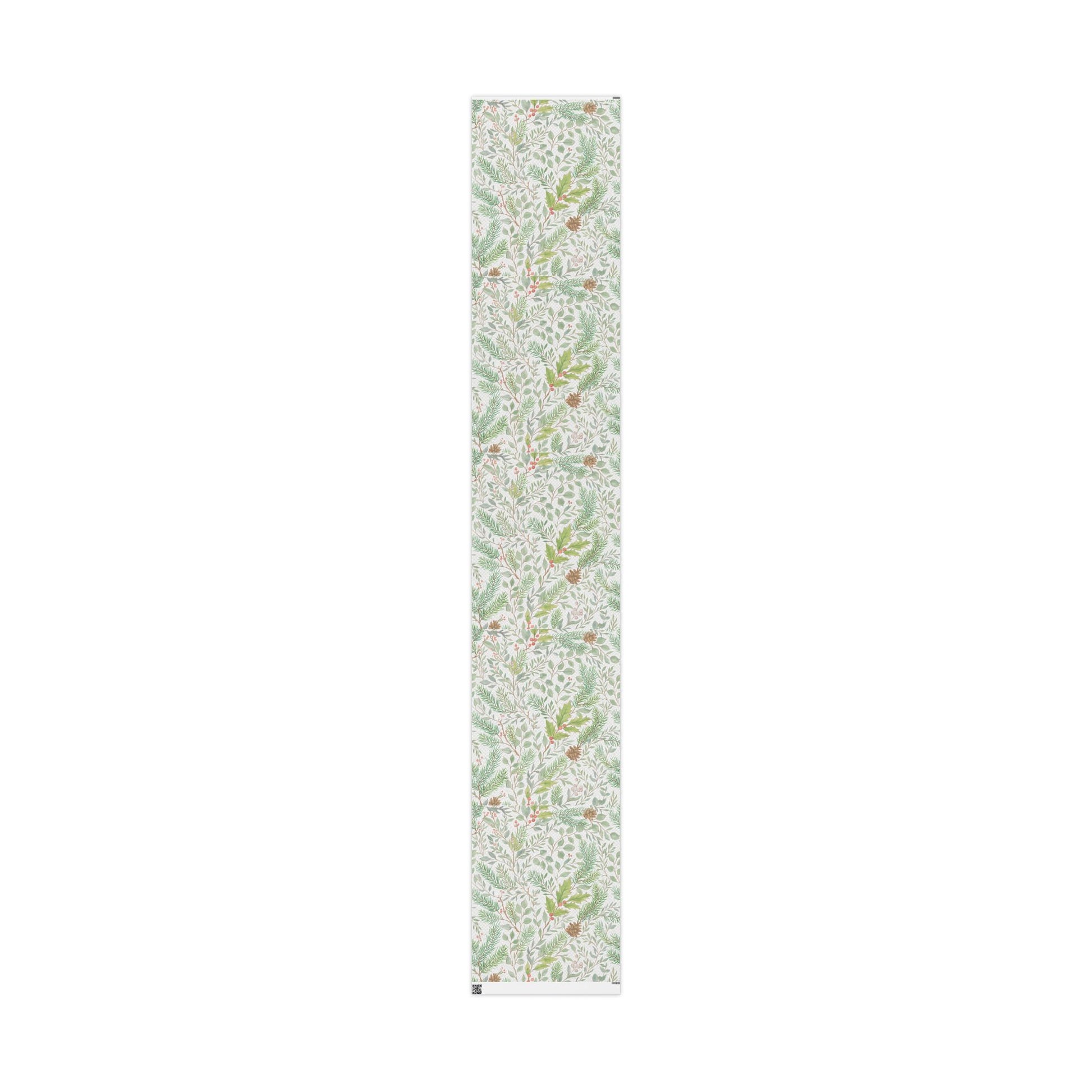 Whispers of Winter Botanical Wrapping Paper – Elegant Evergreen and Berry Christmas Gift Wrap – Ana