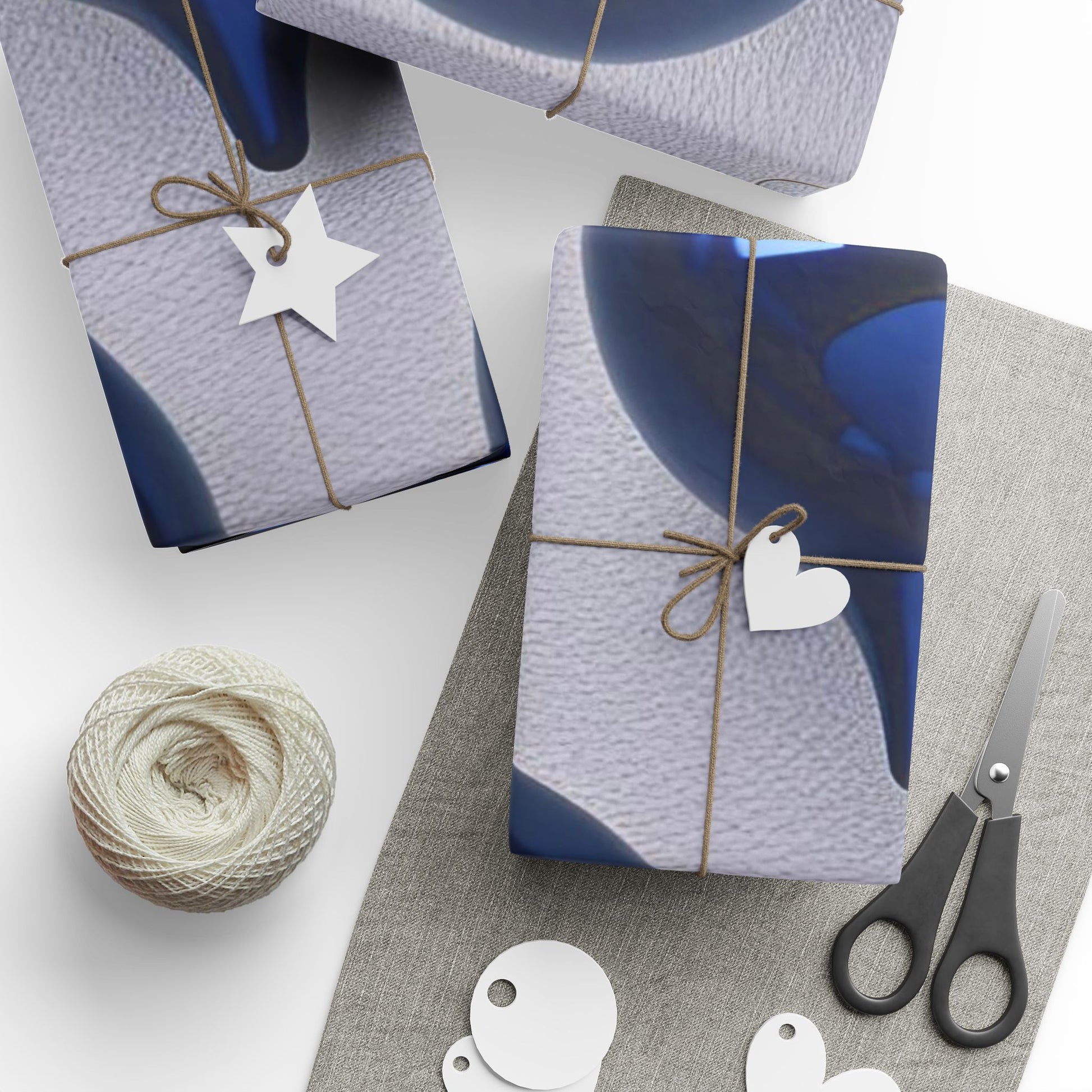 Elegant Blue Ornament Wrapping Paper